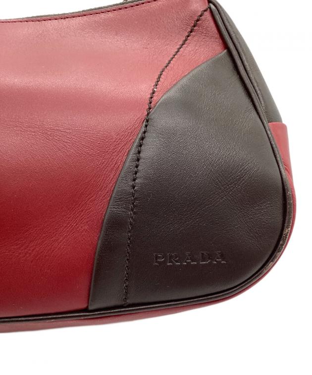 中古・古着通販】PRADA (プラダ) ロゴ レザーワンショルダーバッグ