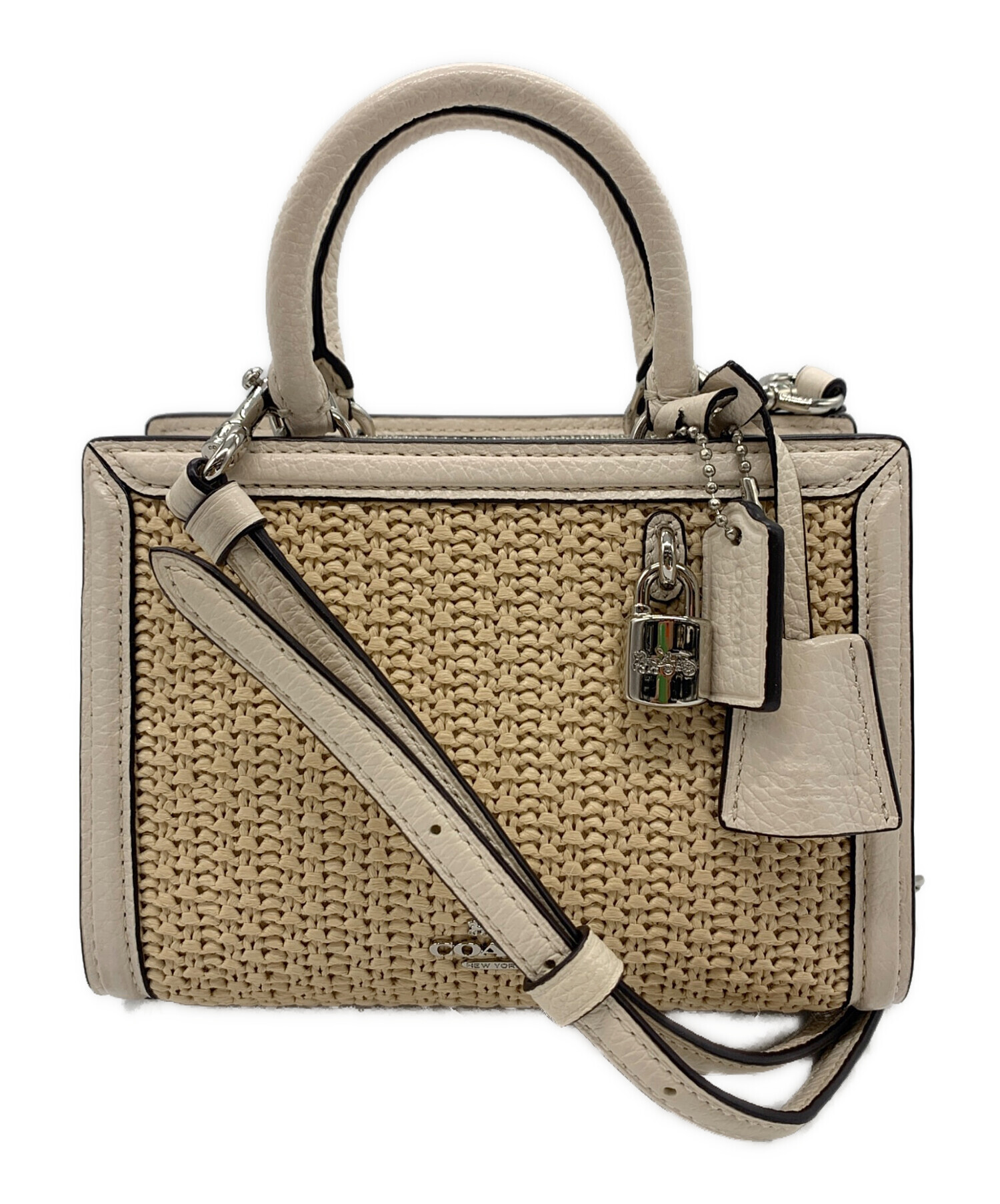 中古・古着通販】COACH (コーチ) 2WAYショルダーポーチ ベージュ 
