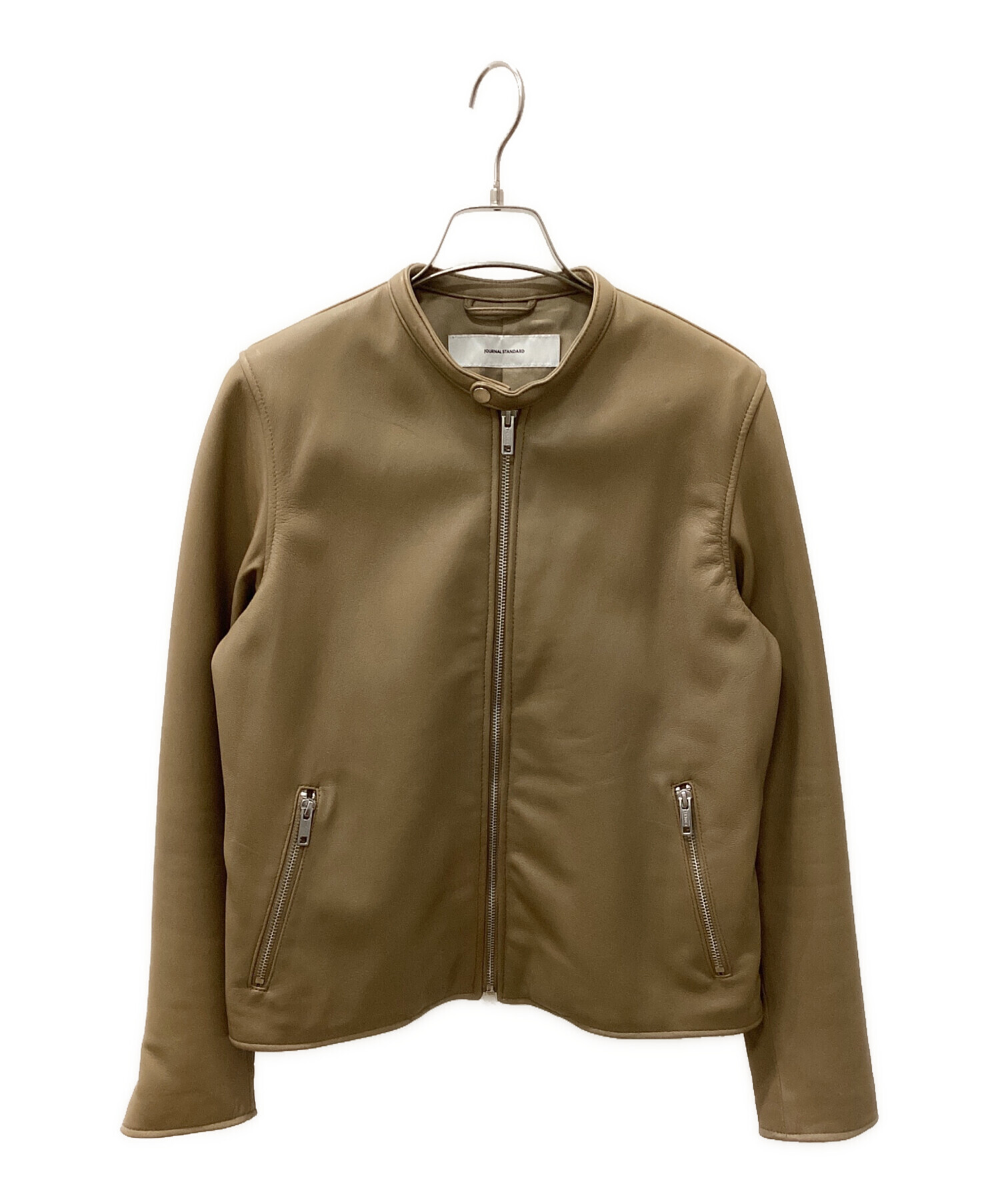 ジャーナルスタンダード　シープレザーシングルライダースブルゾン　38 中古・古着通販】JOURNAL STANDARD (ジャーナルスタンダード