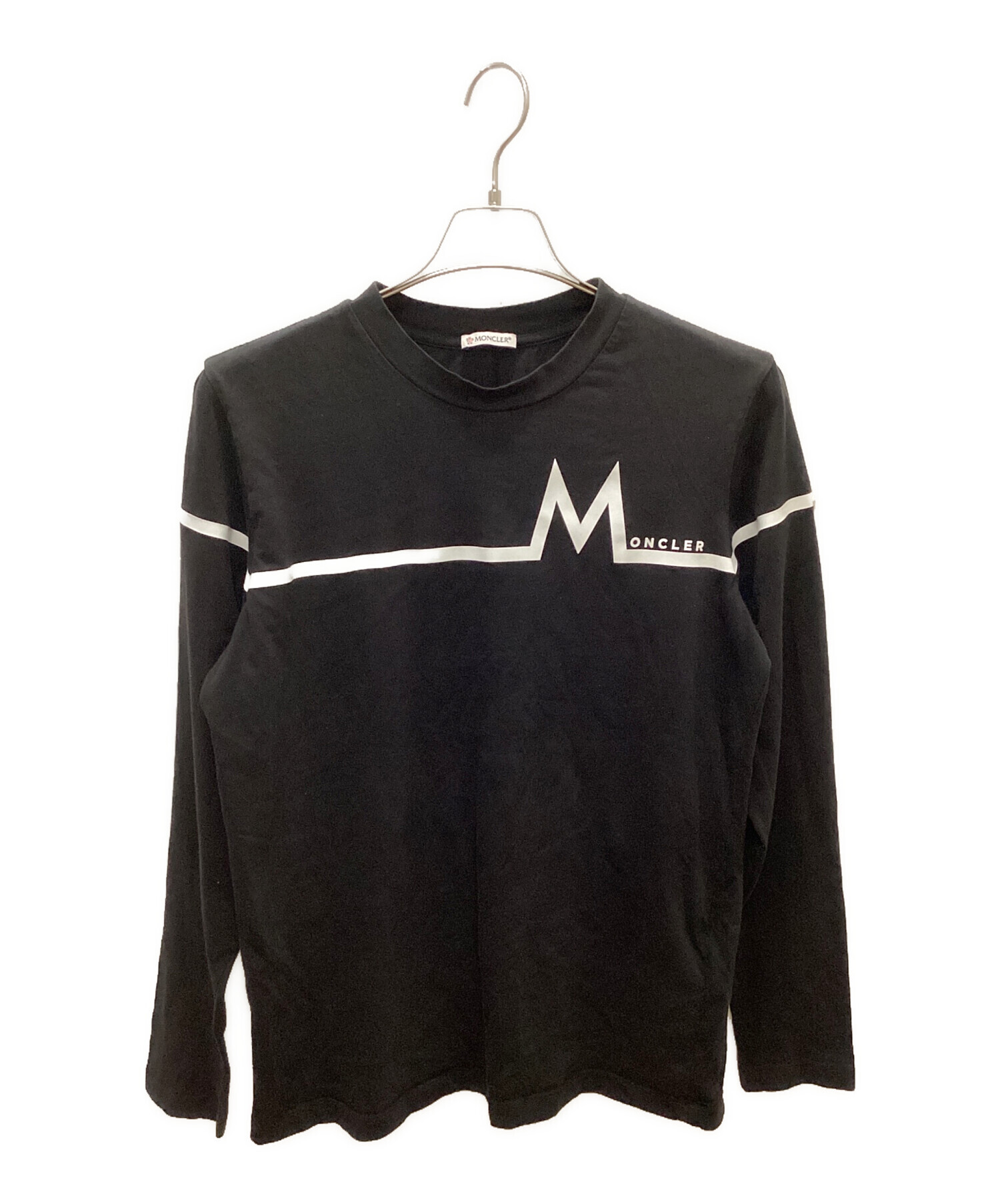 中古・古着通販】MONCLER (モンクレール) 長袖Tシャツ ブラック サイズ 