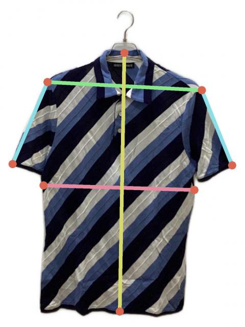 中古・古着通販】ISSEY MIYAKE (イッセイミヤケ) 00sニットポロシャツ
