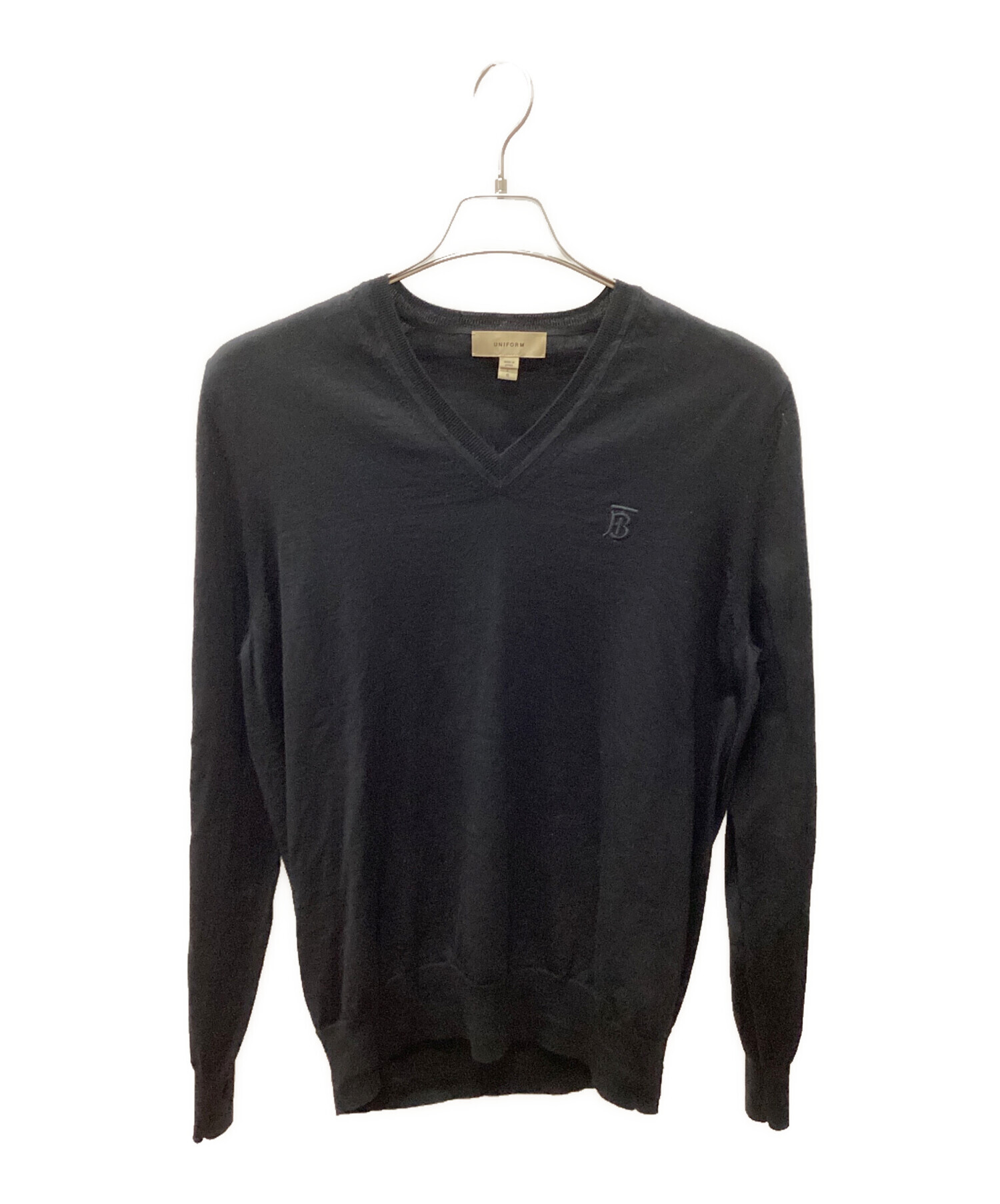 中古・古着通販】BURBERRY (バーバリー) UNIFORM/TBロゴ Vネックニット