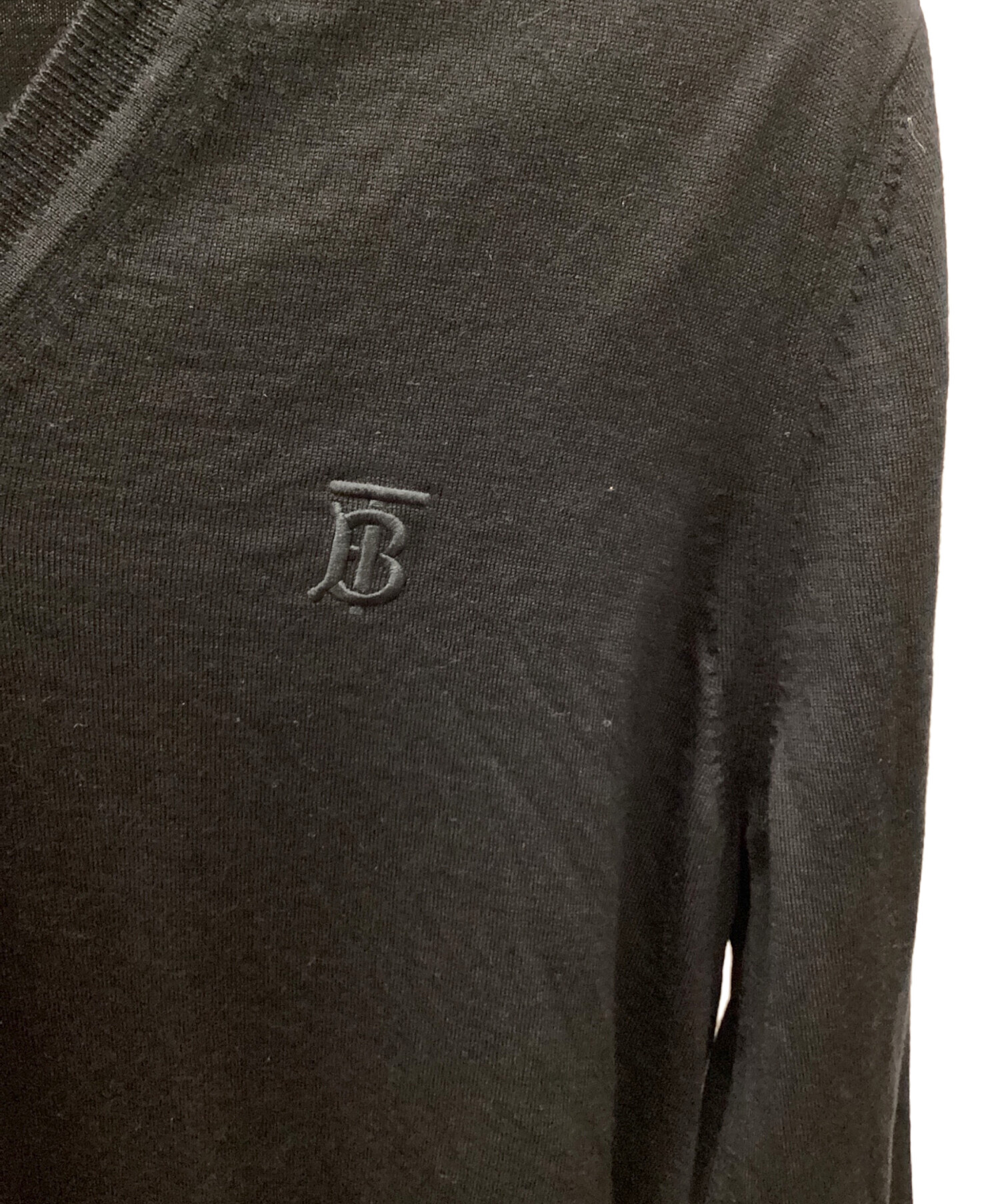 中古・古着通販】BURBERRY (バーバリー) UNIFORM/TBロゴ Vネックニット 