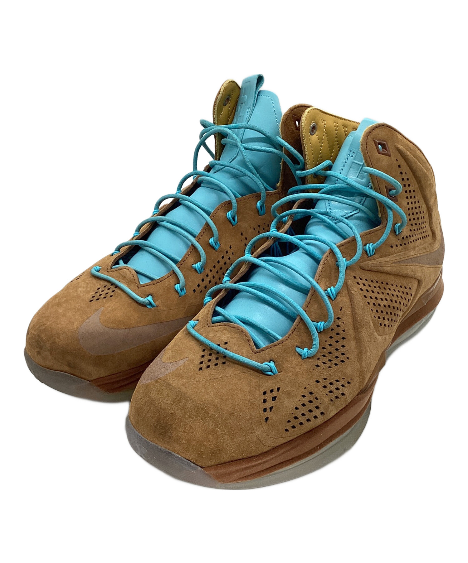 中古・古着通販】NIKE (ナイキ) LEBRON X EXT QS ブラウン×ブルー 