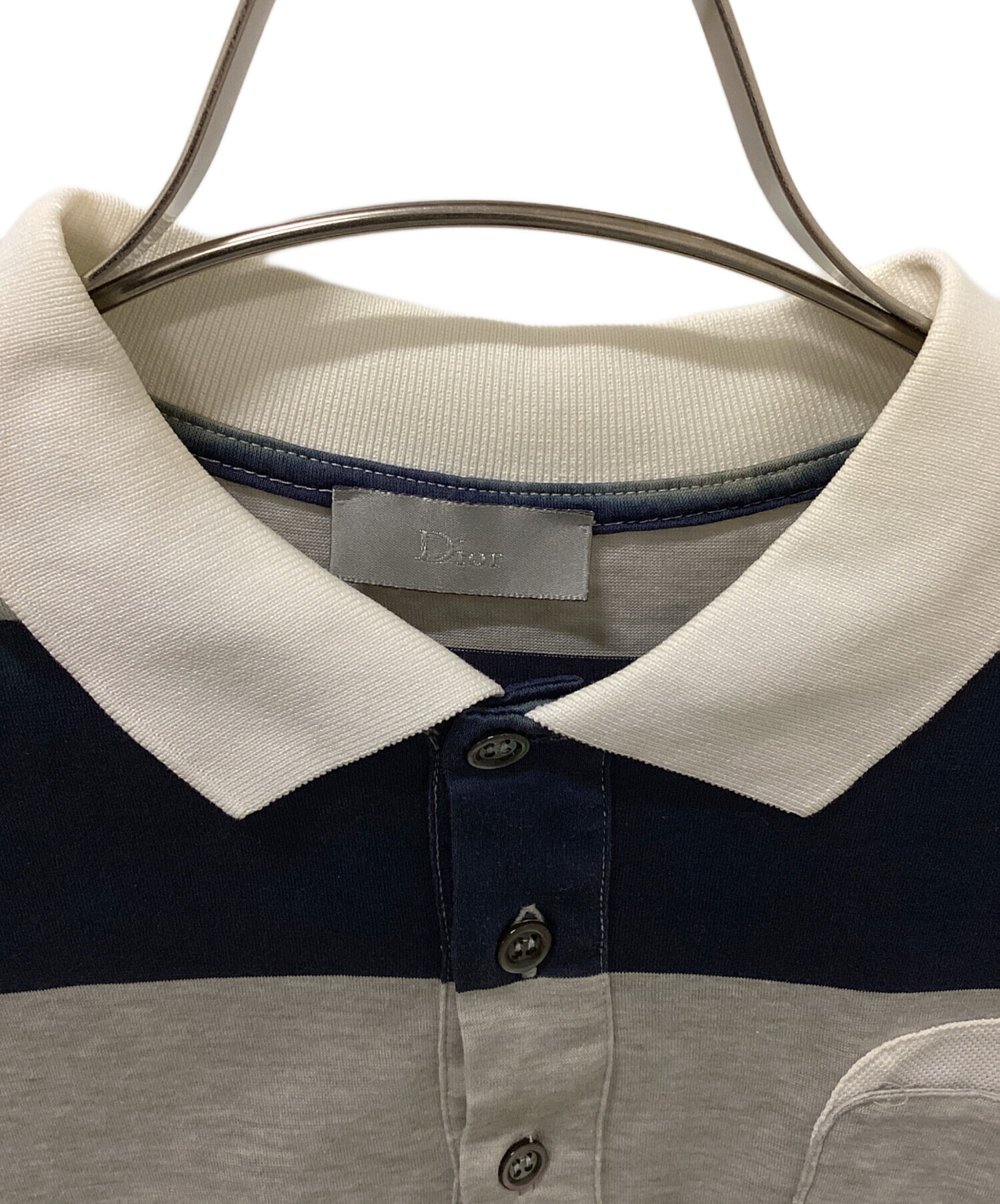 中古・古着通販】DIOR HOMME (ディオール オム) ポロシャツ グレー 