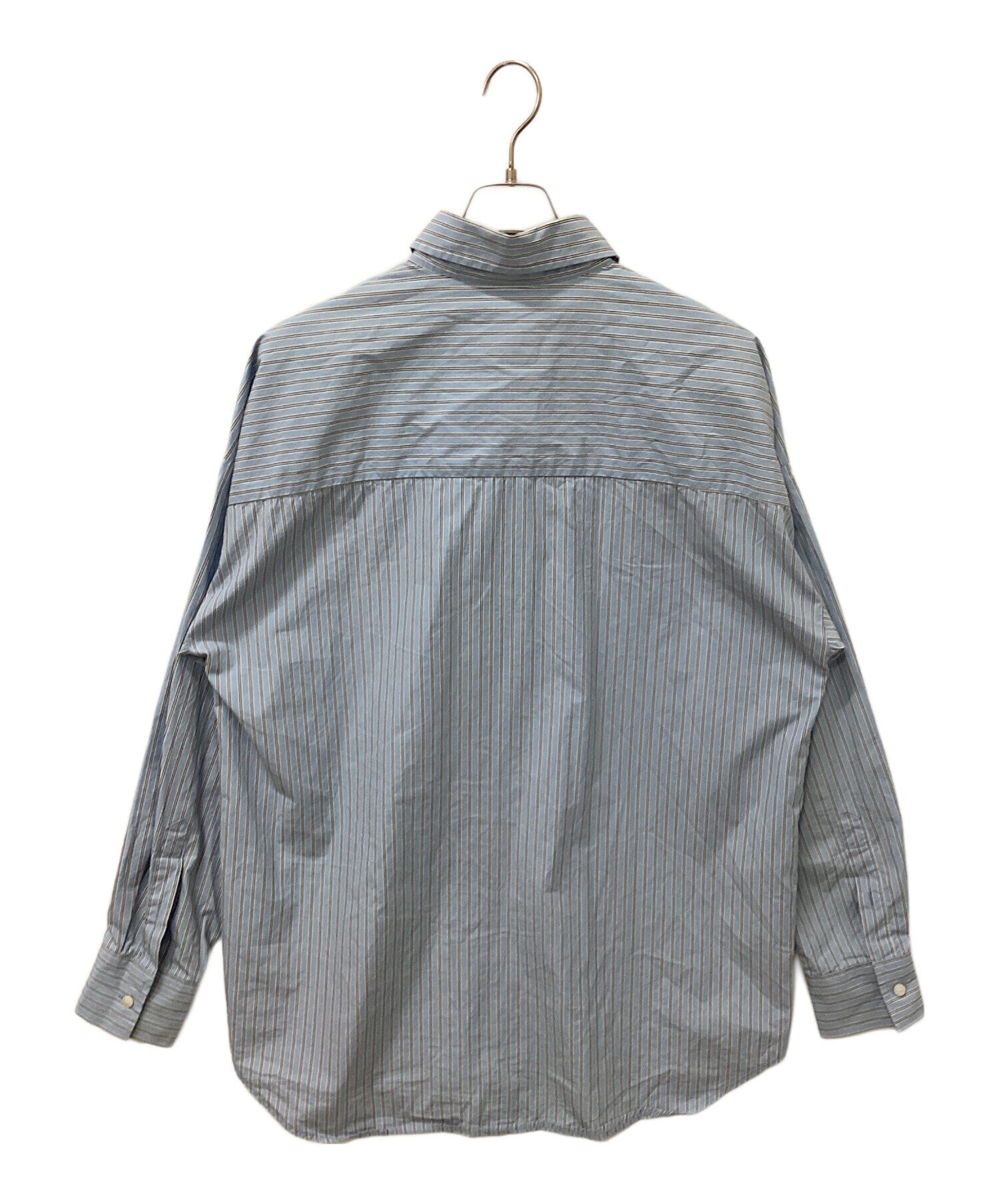 中古・古着通販】DIESEL (ディーゼル) ロゴストライプシャツ ブルー 