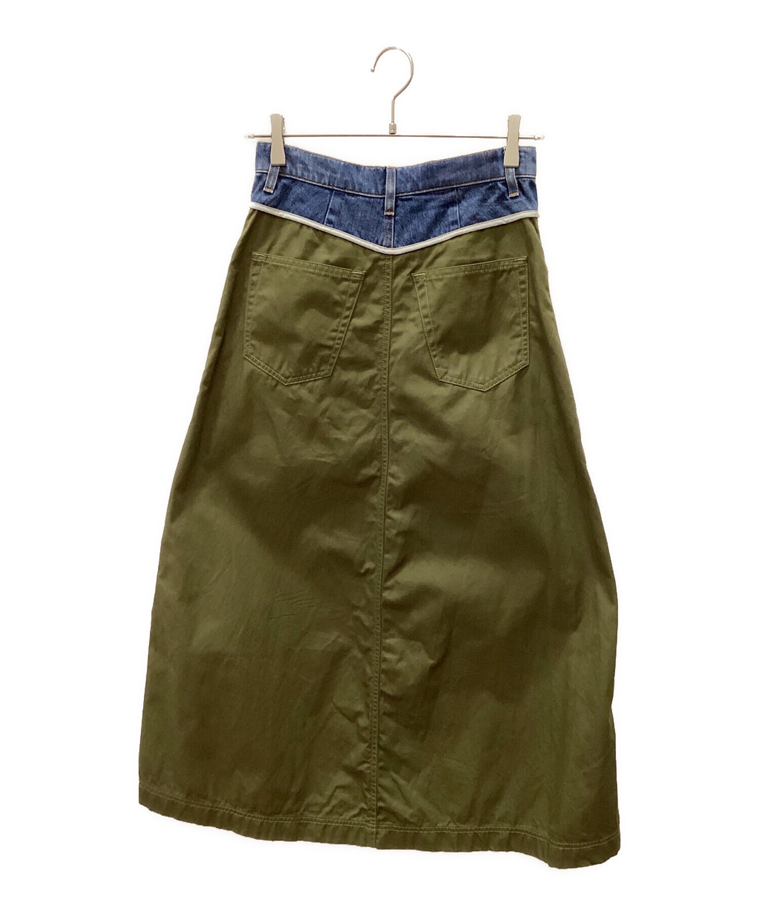 中古・古着通販】DIESEL (ディーゼル) ロングスカート オリーブ サイズ