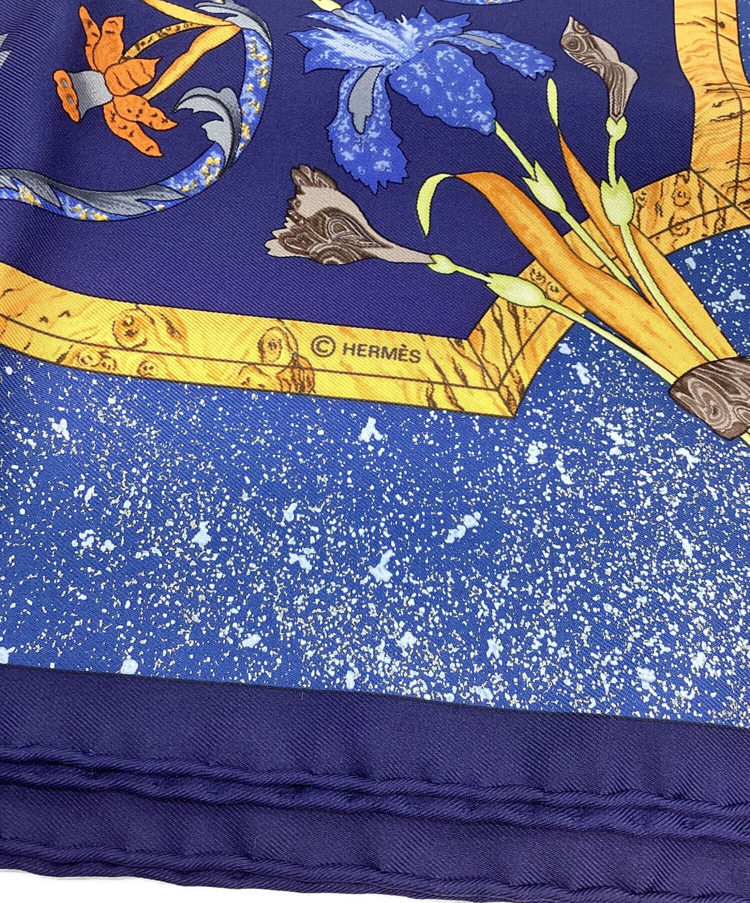 中古・古着通販】HERMES (エルメス) ストール ネイビー｜ブランド