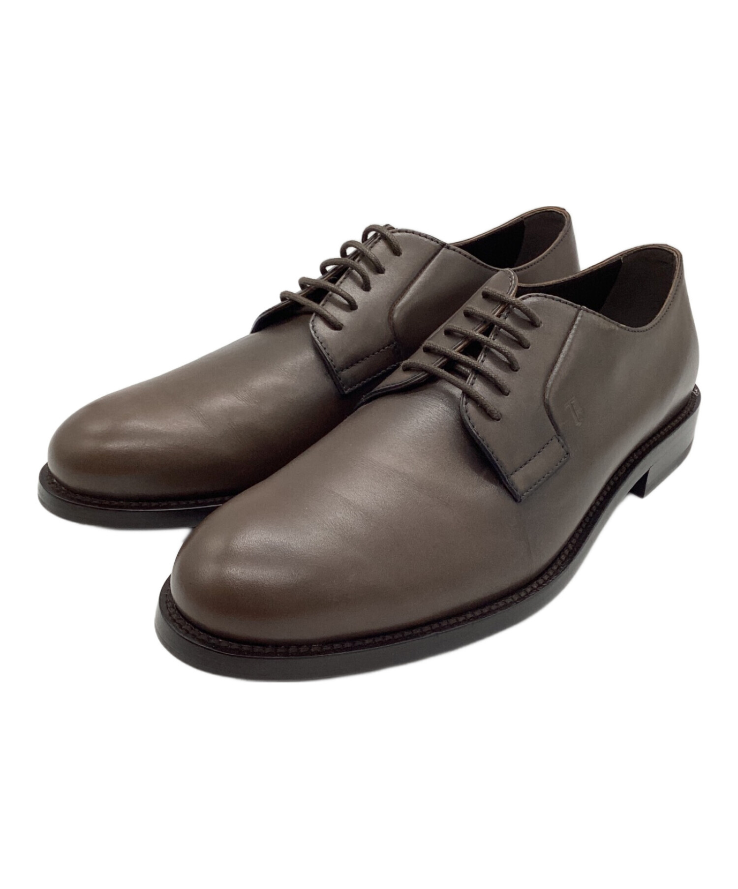 TOD'S ドレスシューズ　プレーントゥ　内羽根　UK8.5 レザー　イタリア製 中古・古着通販】TOD'S (トッズ) 内羽根ストレートチップシューズ