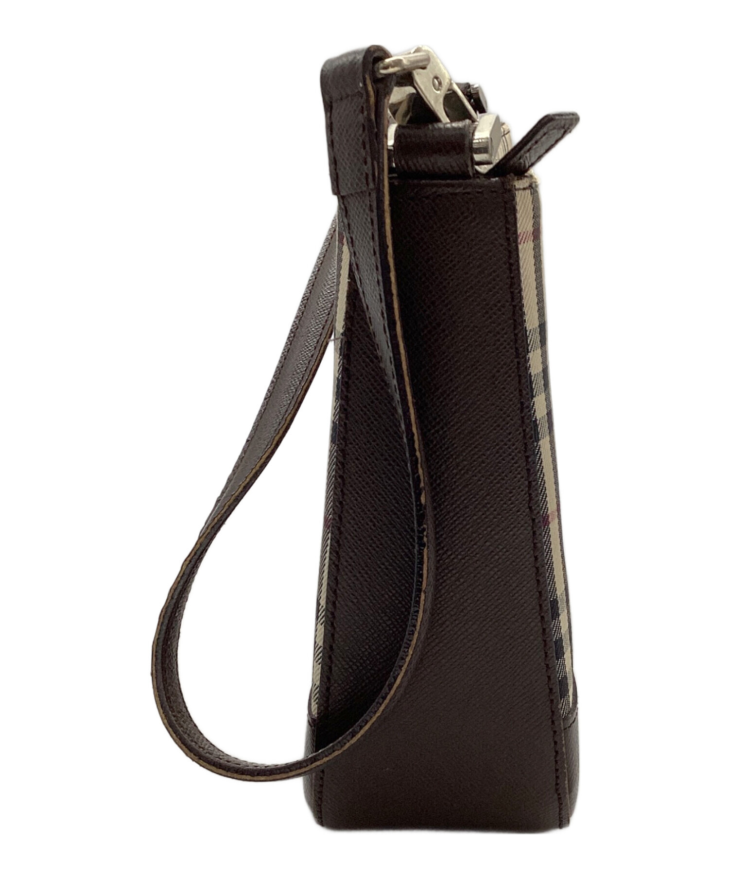 未使用】バーバリーBurberry ワンショルダーバッグノバチェックキャメル