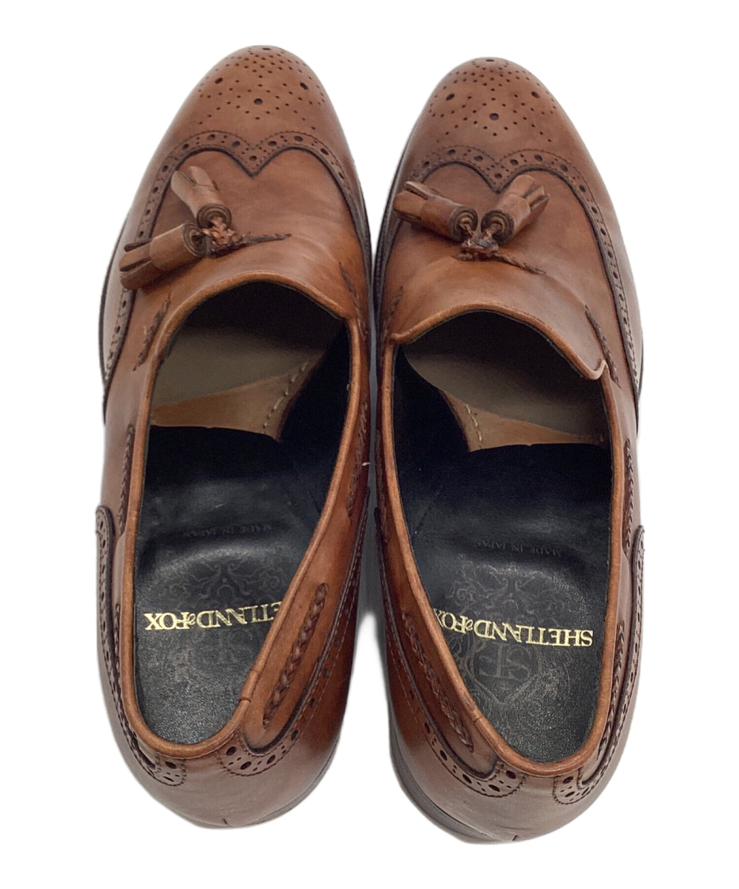 【新品】SHETLAND FOX 7 1/2 ブラウン 中古・古着通販】SHETLAND FOX (シェットランドフォックス) タッセル