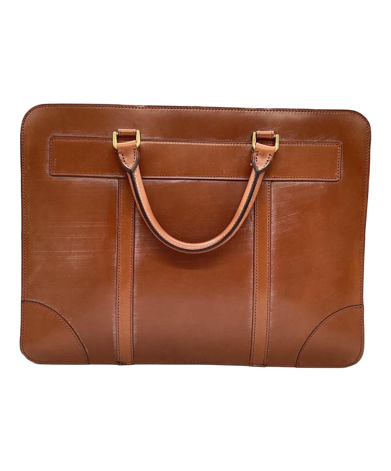 GANZO ガンゾ ブライドル ブリーフケース [カラー]濃茶 中古・古着通販】GANZO (ガンゾ) ブライドルブリーフケース ブラウン