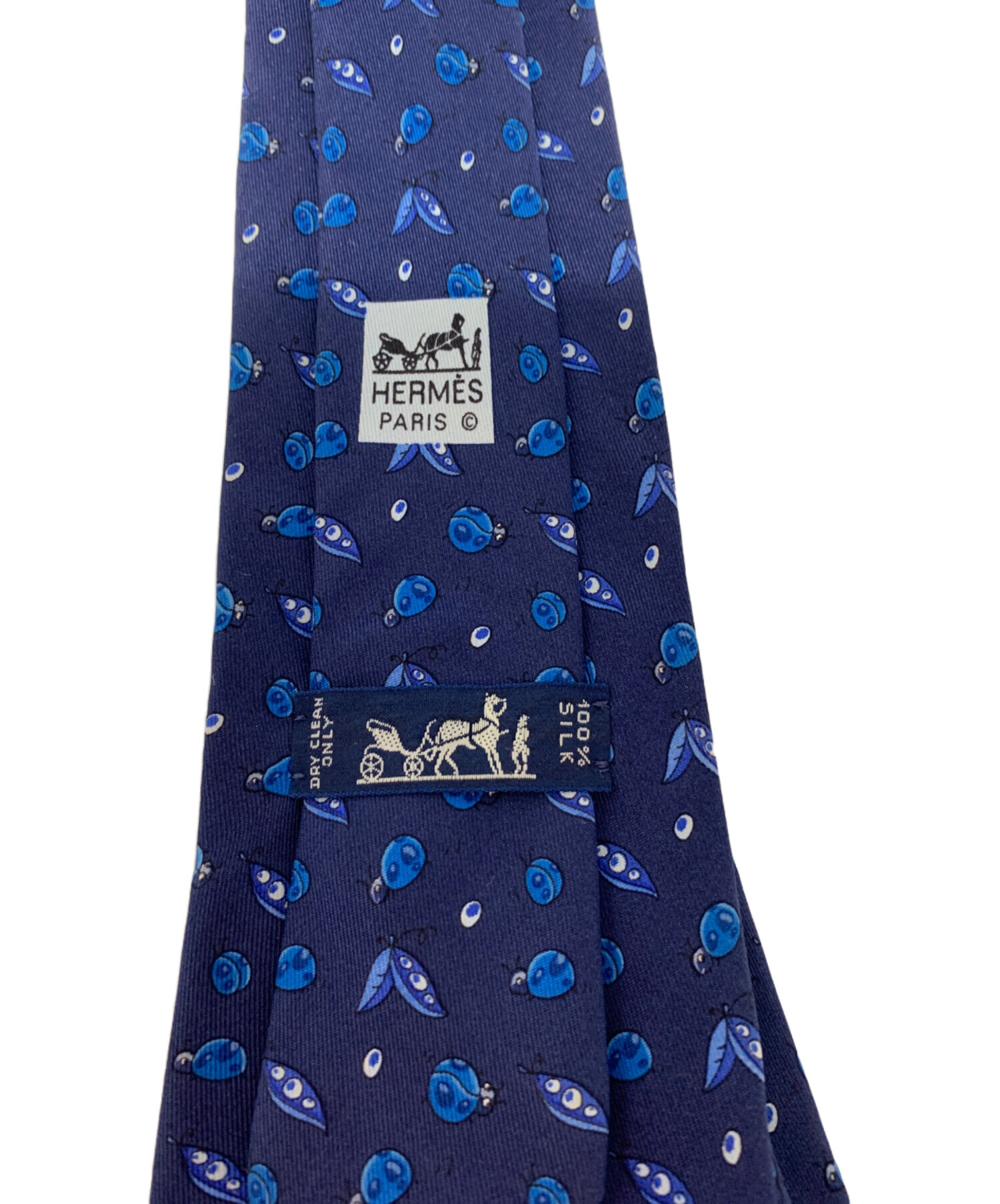 HERMÈS シルク ネクタイ ネイビー 7308EA HERMÈS シルク ネクタイ ネイビー 7308EA HERMÈS シルク ネクタイ