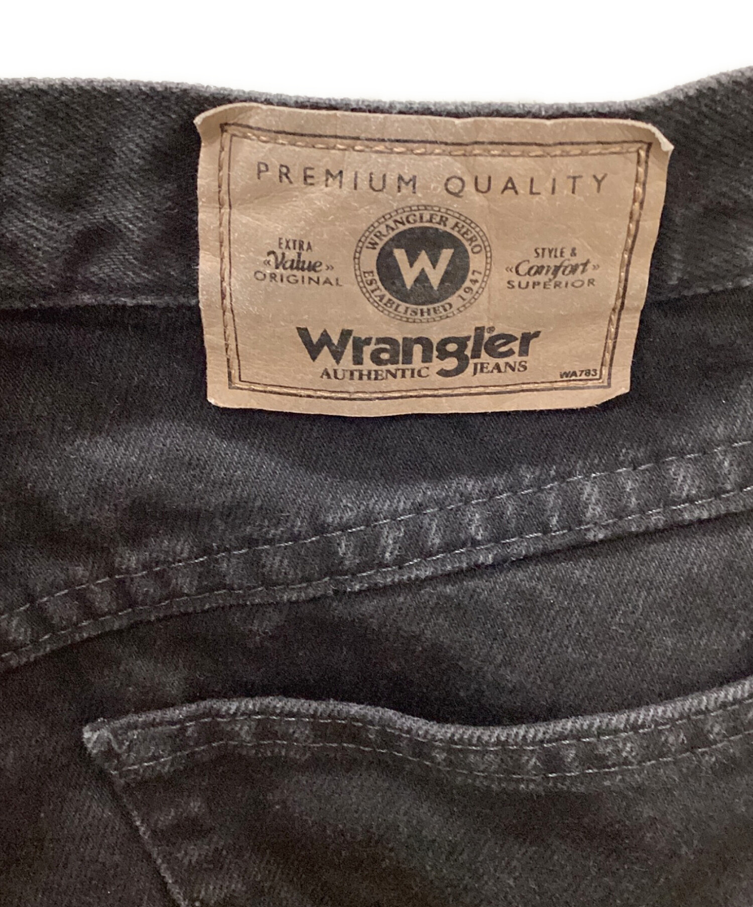 中古・古着通販】Wrangler (ラングラー) 00's 後染ブラックデニム