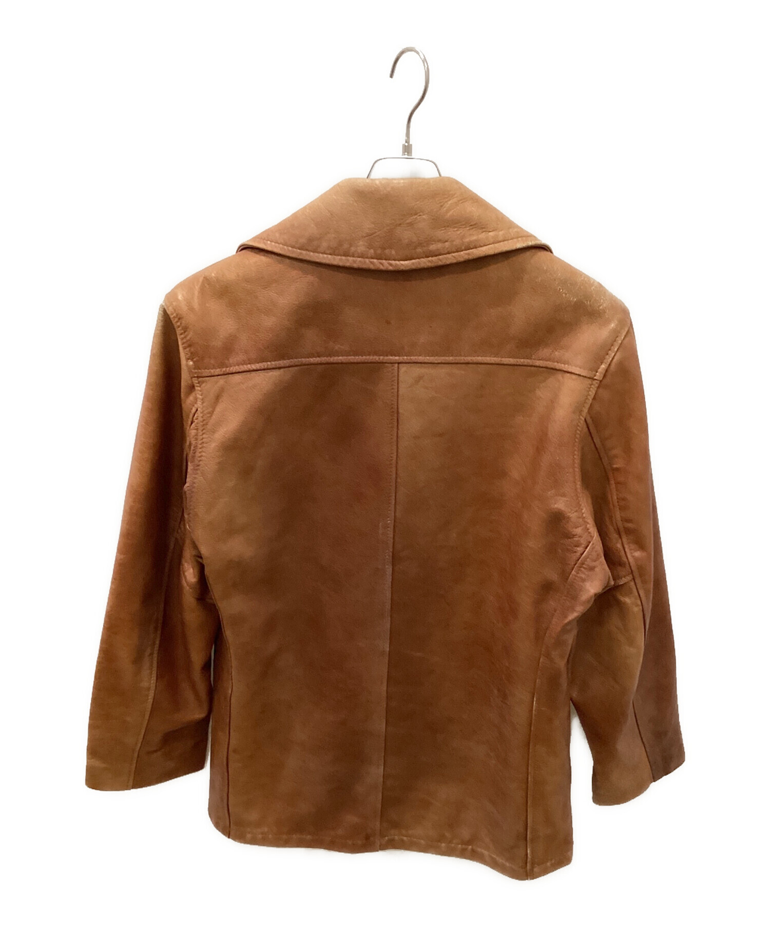 中古・古着通販】Schott (ショット) レザーカーコート ブラウン サイズ