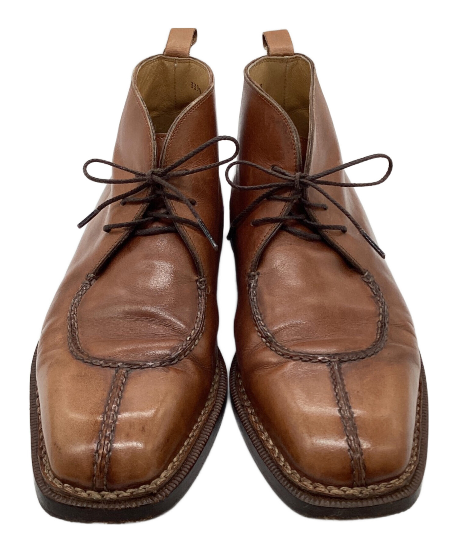 中古・古着通販】YAMANE DELUXE (ヤマネ) Uチップレザーチャッカブーツ