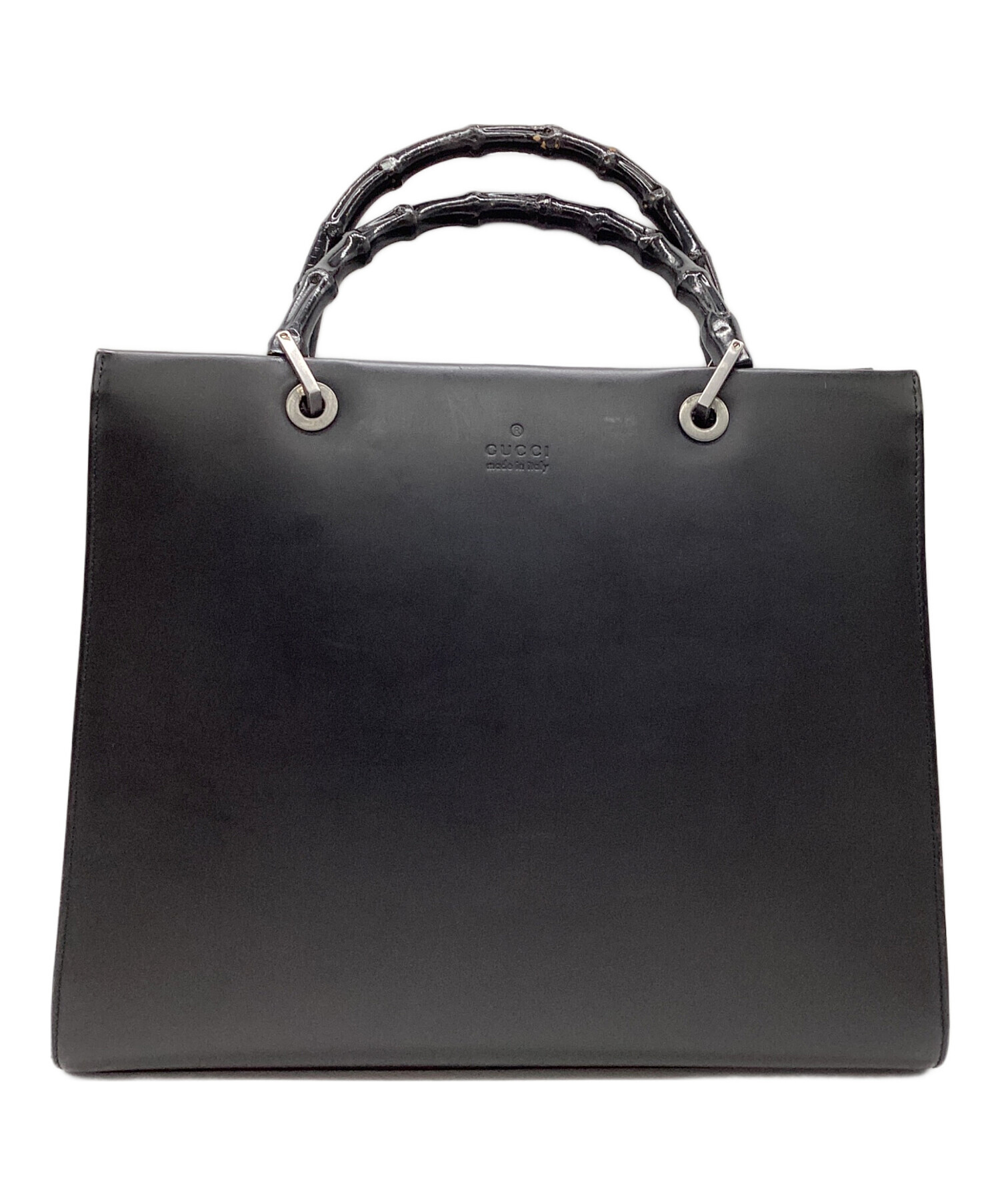 中古・古着通販】GUCCI (グッチ) バンブーハンドバッグ ブラック 中古・古着通販】GUCCI (グッチ) バンブーハンドバッグ ブラック