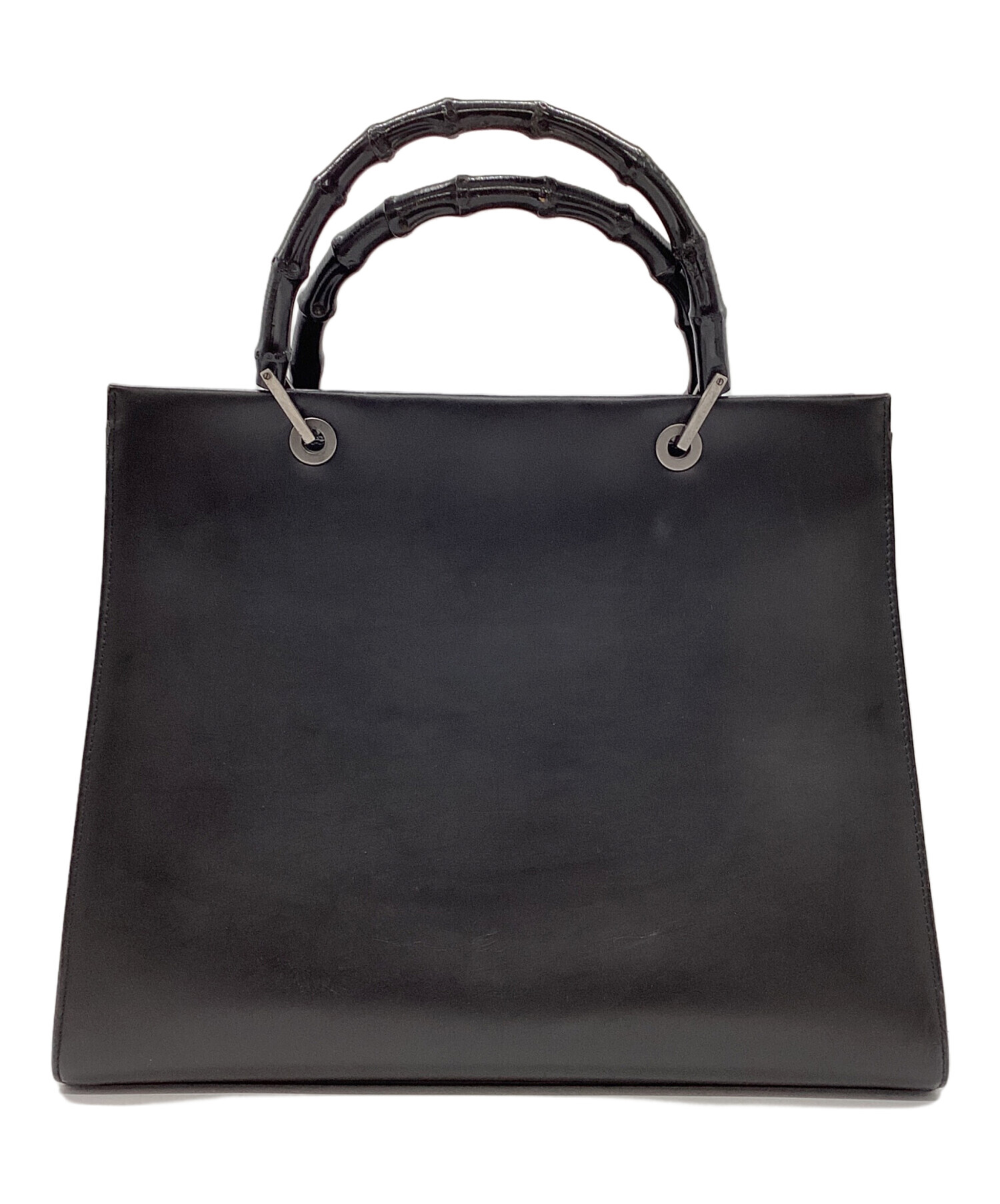 中古・古着通販】GUCCI (グッチ) バンブーハンドバッグ ブラック