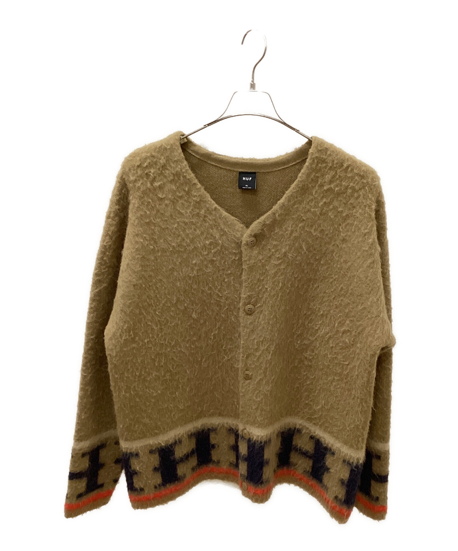 中古・古着通販】HUF (ハフ) PALISADES CARDIGAN ベージュ サイズ:XL 