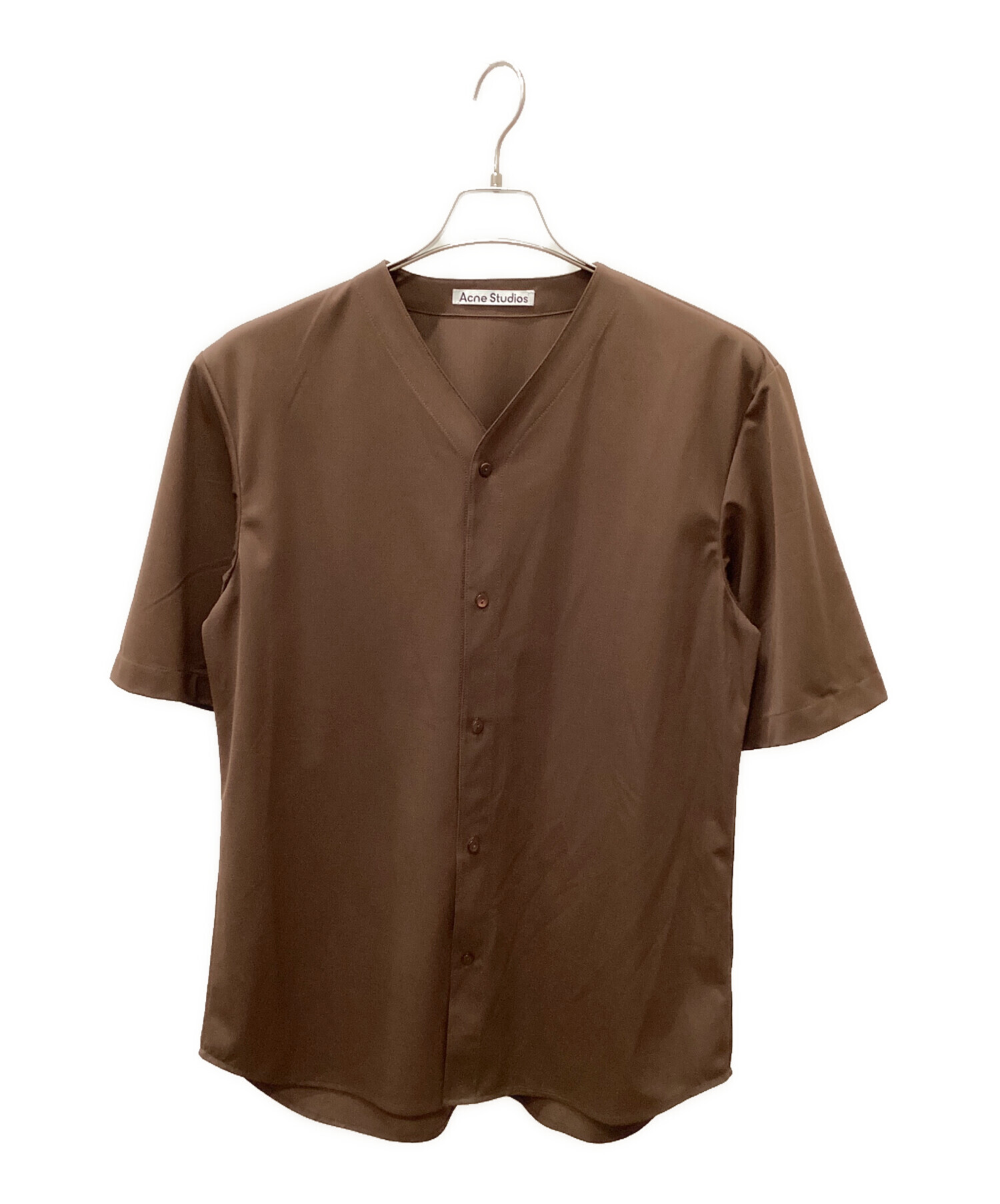 【新品】AcneStudios ブラウン 半袖トップス カットソー 中古・古着通販】Acne studios (アクネ ストゥディオス) 半袖シャツ