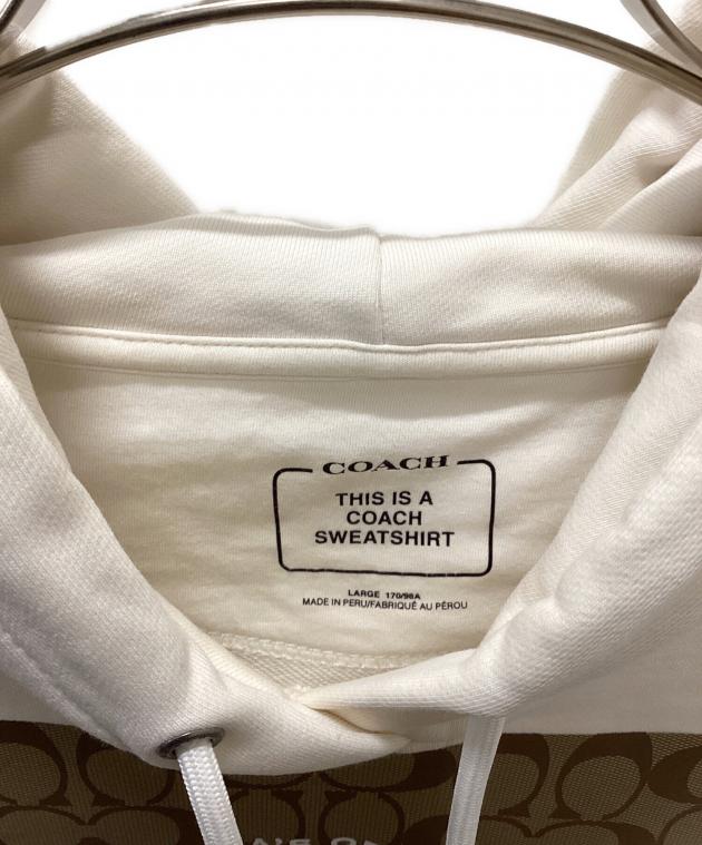 中古・古着通販】COACH (コーチ) シグネチャーフーディー ホワイト