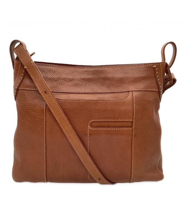 genten ゲンテン YAKU ヤク　ショルダーバッグ 本革 ブラウン 中古・古着通販】genten (ゲンテン) レザーショルダーバッグ ブラウン