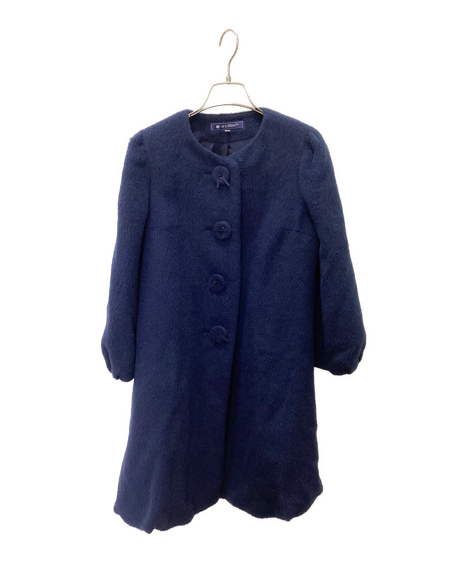 中古・古着通販】M'S GRACY (エムズグレイシー) ノーカラーコート