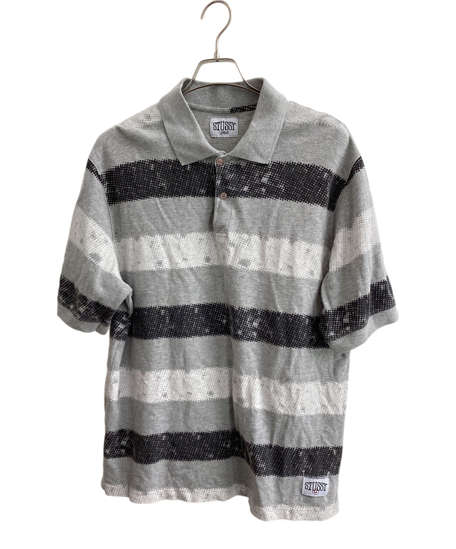 patagonia メンズ L グレー ポロシャツ古着屋購入STARstussy 中古・古着通販】stussy (ステューシー) ポロシャツ ペイントボーダー