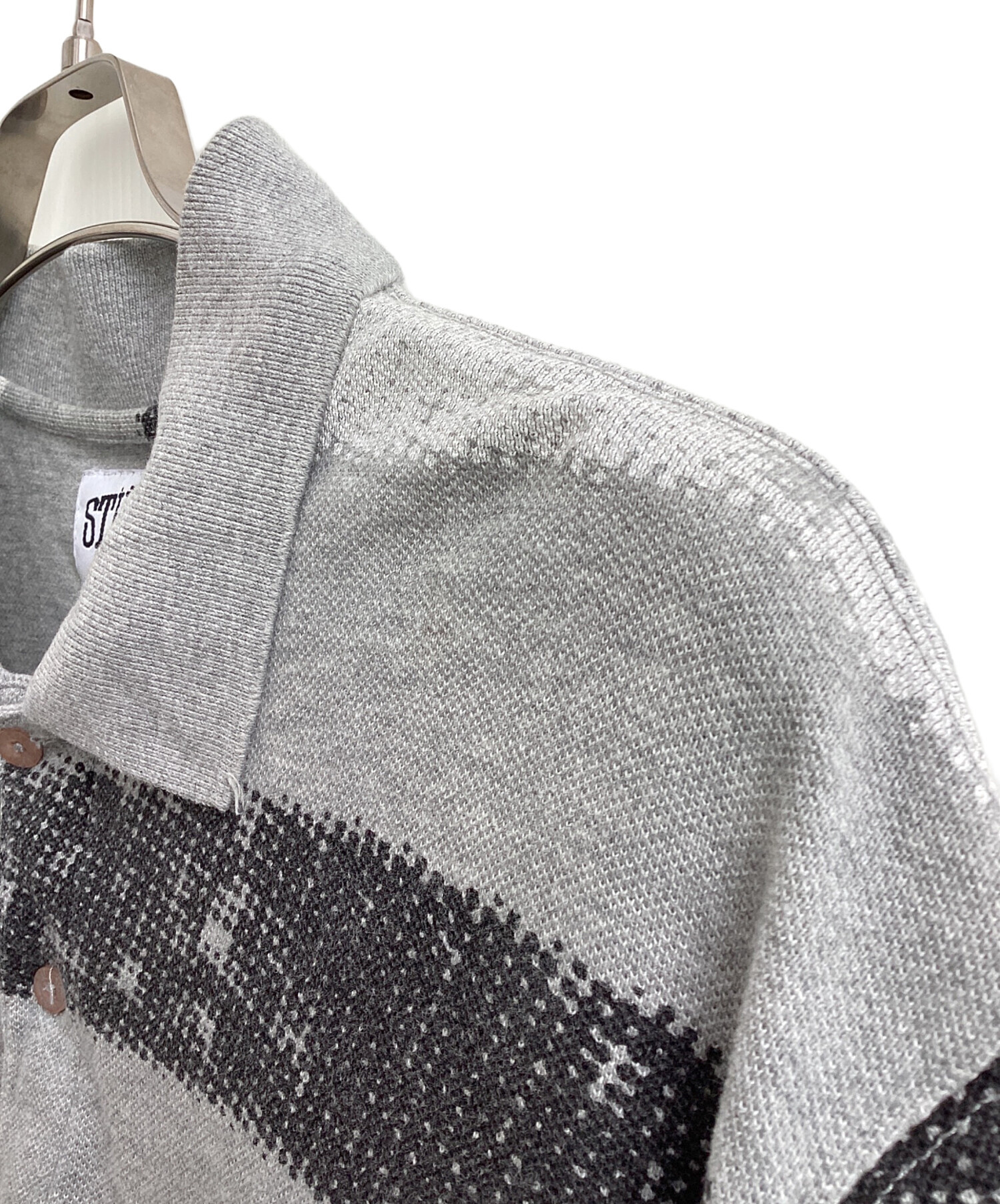 中古・古着通販】stussy (ステューシー) ポロシャツ ペイントボーダー