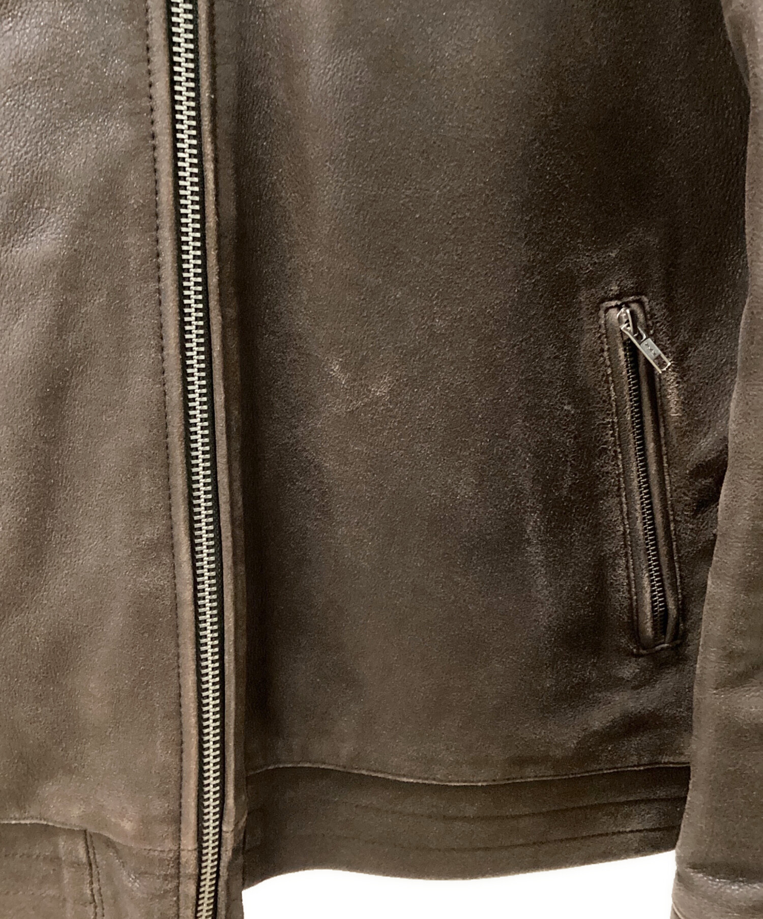 中古・古着通販】JASON DENHAM (デンハム) レザージャケット ブラウン