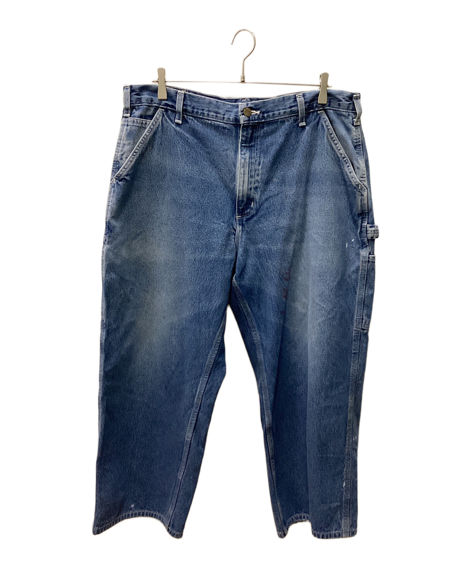 中古・古着通販】CarHartt (カーハート) ペイントデニムパンツ ブルー