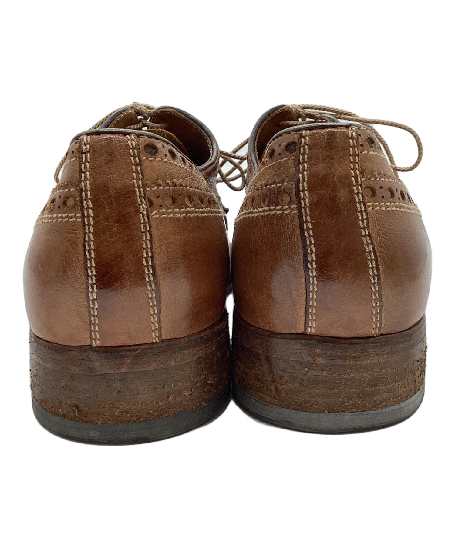 未使用 定価63,800円 ハリス ウィングチップ 27.5 中古・古着通販】harriss (ハリス) ウィングチップシューズ ブラウン