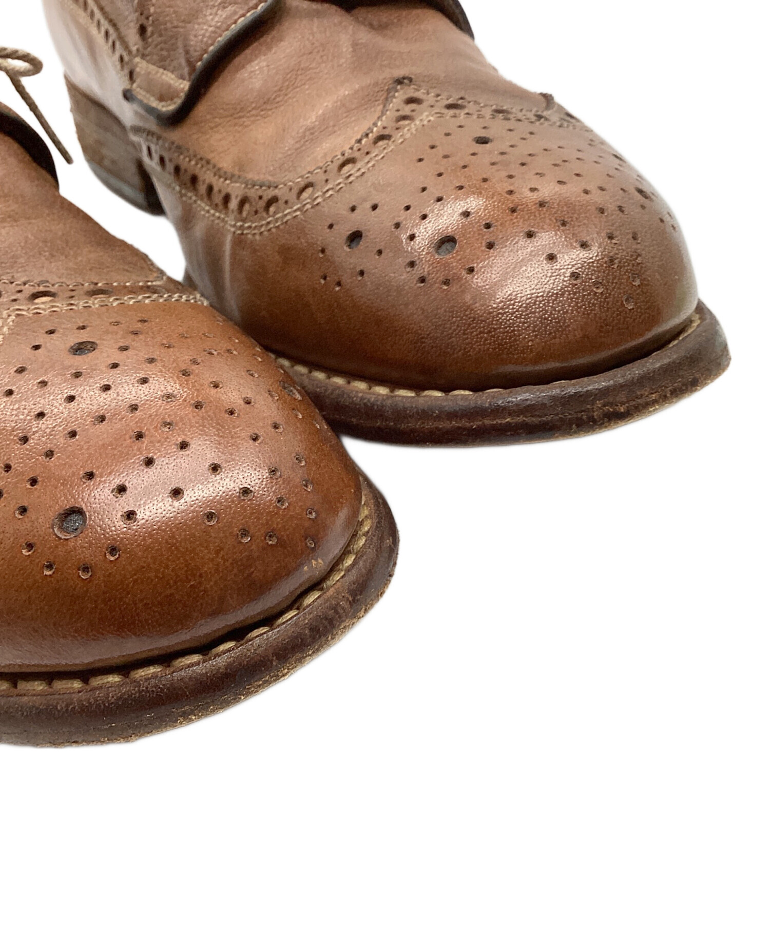 未使用 定価63,800円 ハリス ウィングチップ 27.5 中古・古着通販】harriss (ハリス) ウィングチップシューズ ブラウン