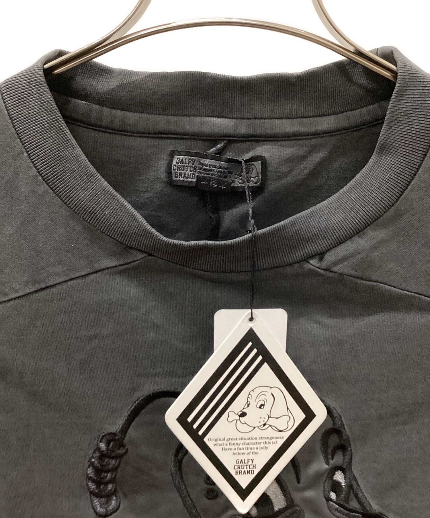 中古・古着通販】Crutch (クラッチ) 病みに染まりしロンTee グレー 