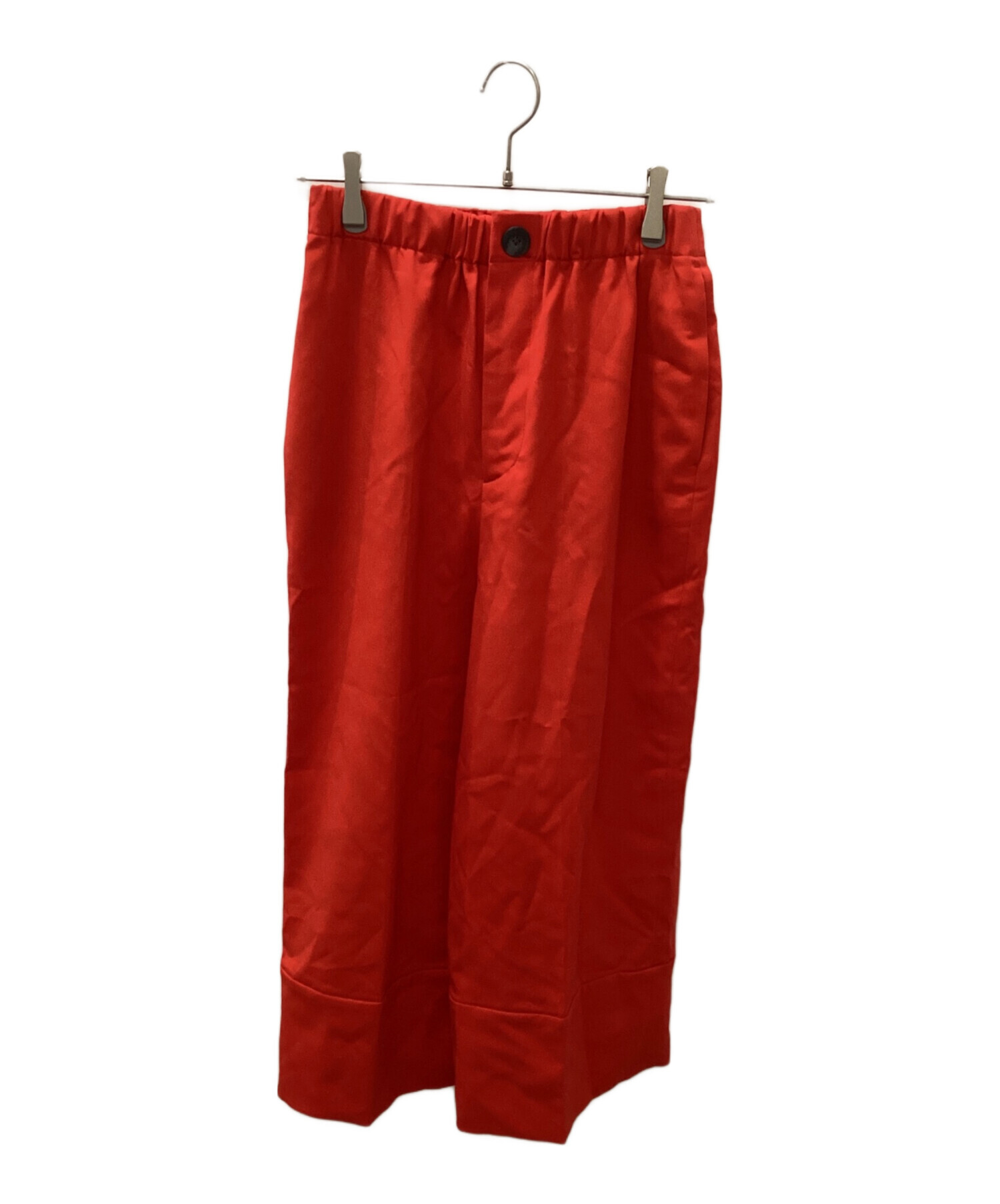 中古・古着通販】ENFOLD (エンフォルド) CROPPED WIDE-TROUSERS レッド