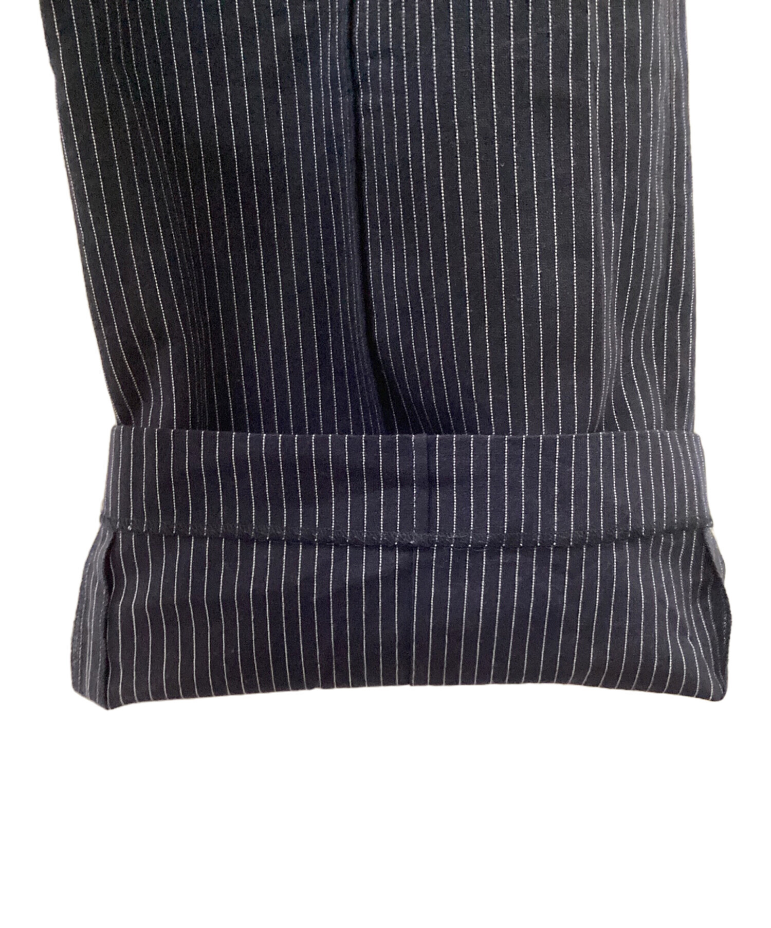 中古・古着通販】ENFOLD (エンフォルド) タックパンツ ネイビー サイズ