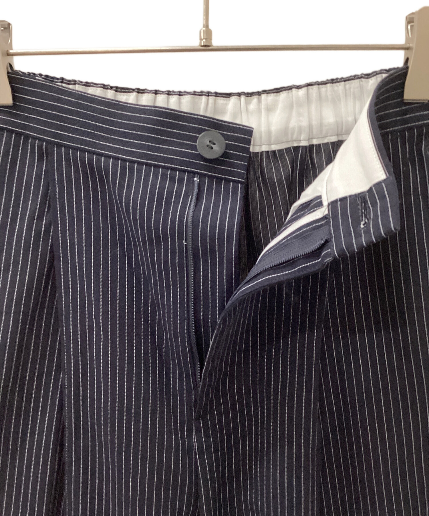 中古・古着通販】ENFOLD (エンフォルド) タックパンツ ネイビー サイズ