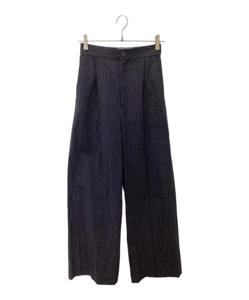 中古・古着通販】ENFOLD (エンフォルド) タックパンツ ネイビー サイズ