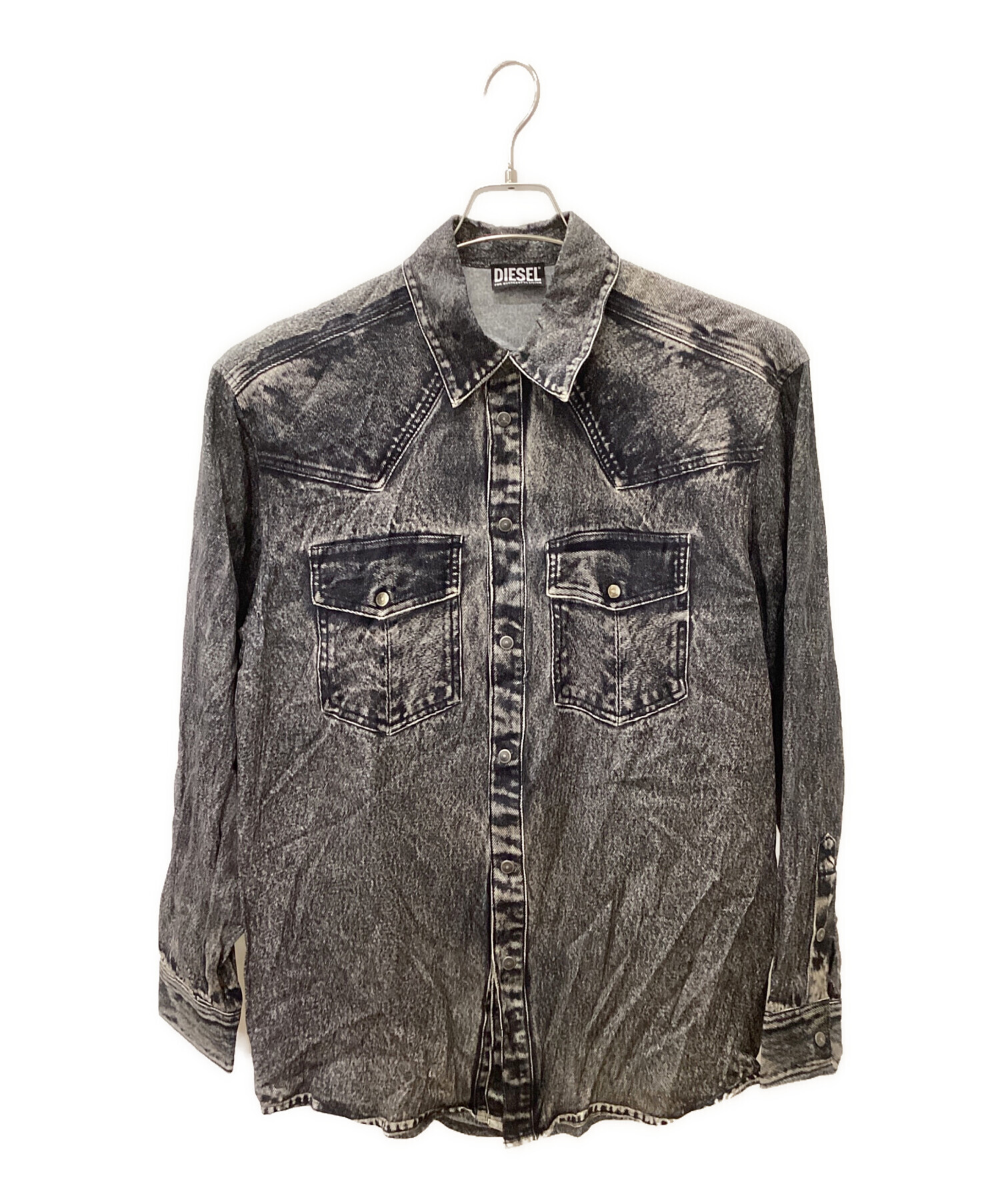 中古・古着通販】DIESEL (ディーゼル) 長袖シャツ グレー サイズ:46