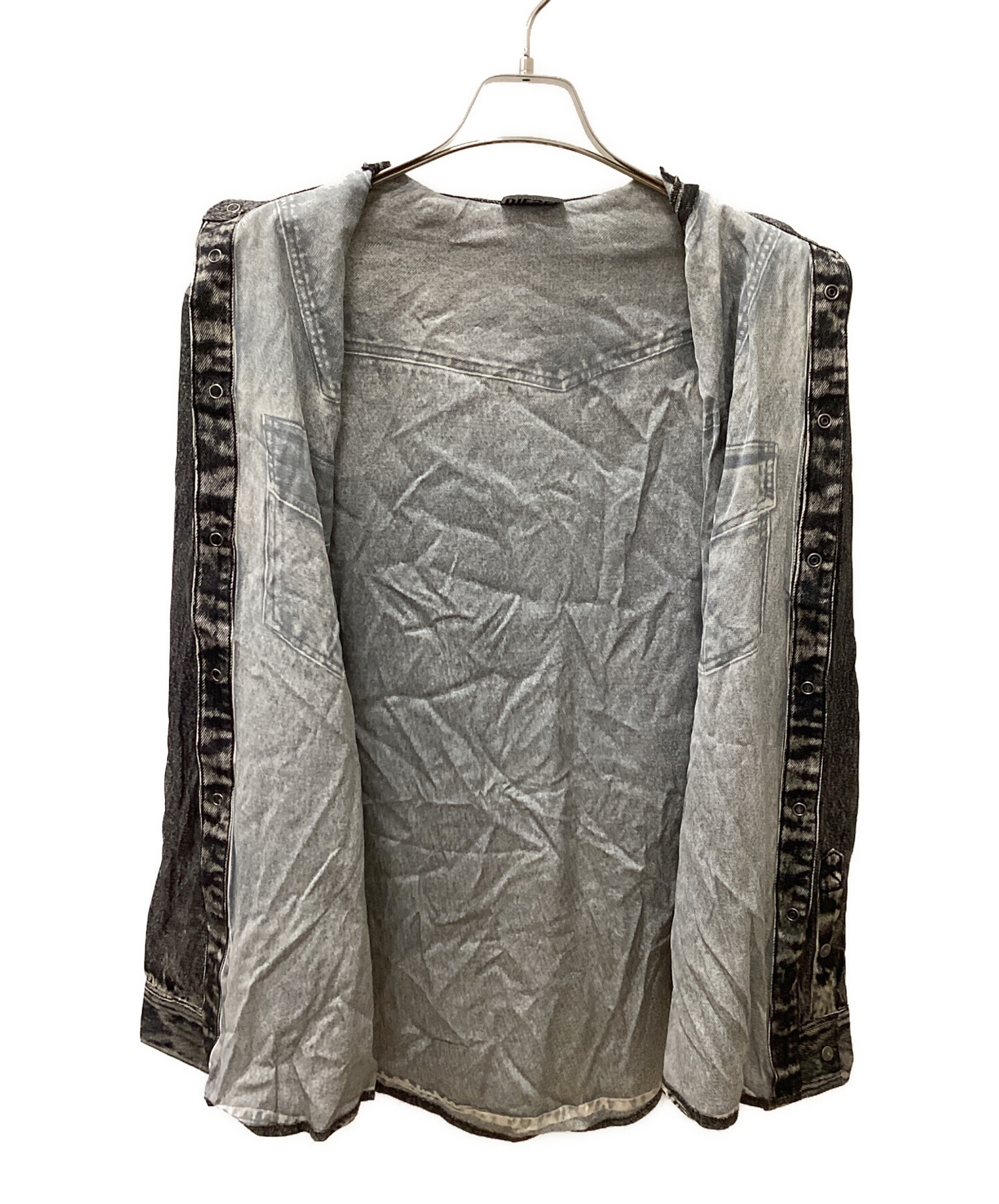 DIESEL 長袖シャツ M 【値下げ交渉可】 中古・古着通販】DIESEL (ディーゼル) 長袖シャツ グレー サイズ:46