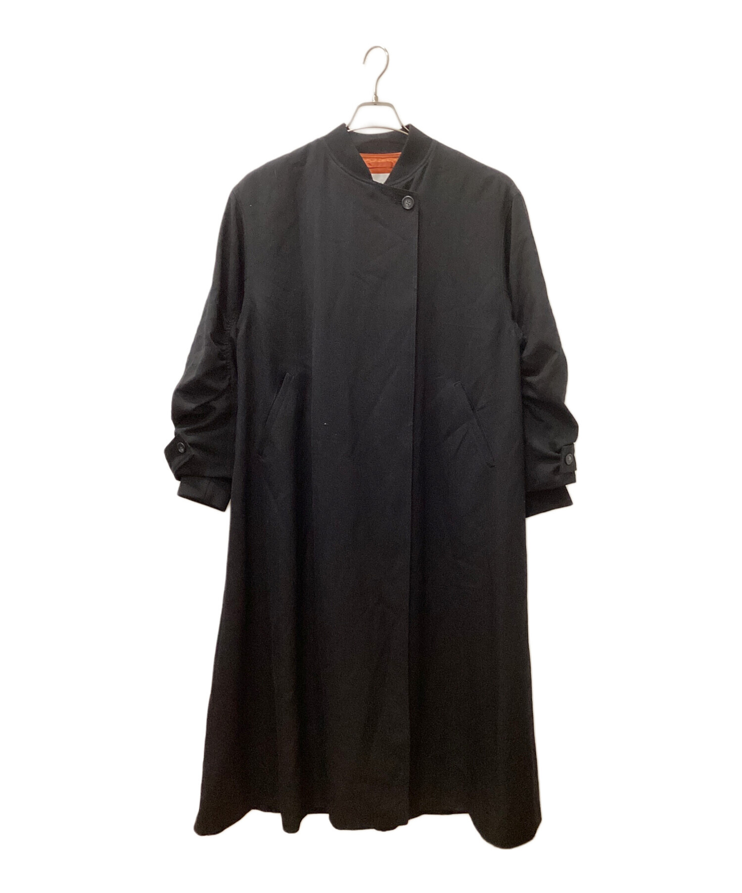 中古・古着通販】Ameri (アメリ) MA1 LIKE LIGHT LONG COAT ブラック