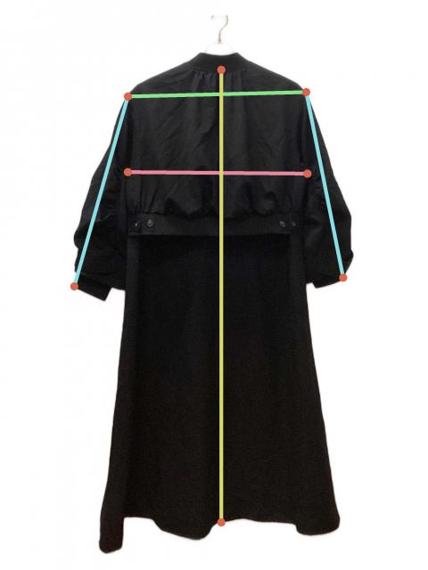 中古・古着通販】Ameri (アメリ) MA1 LIKE LIGHT LONG COAT ブラック