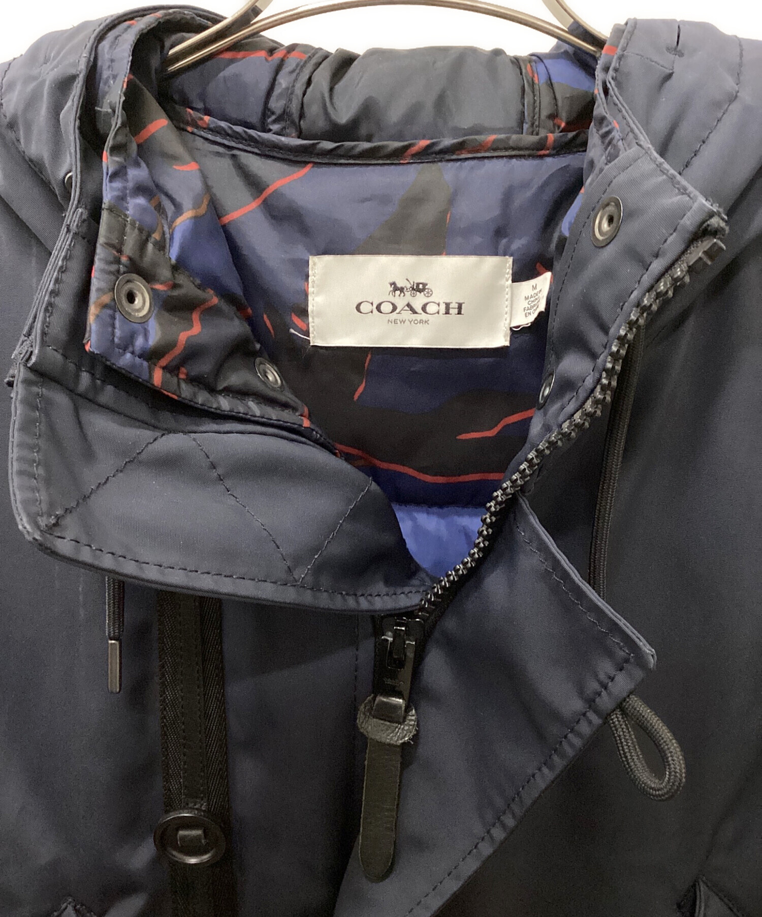 中古・古着通販】COACH (コーチ) ダウンジャケット ネイビー サイズ:M