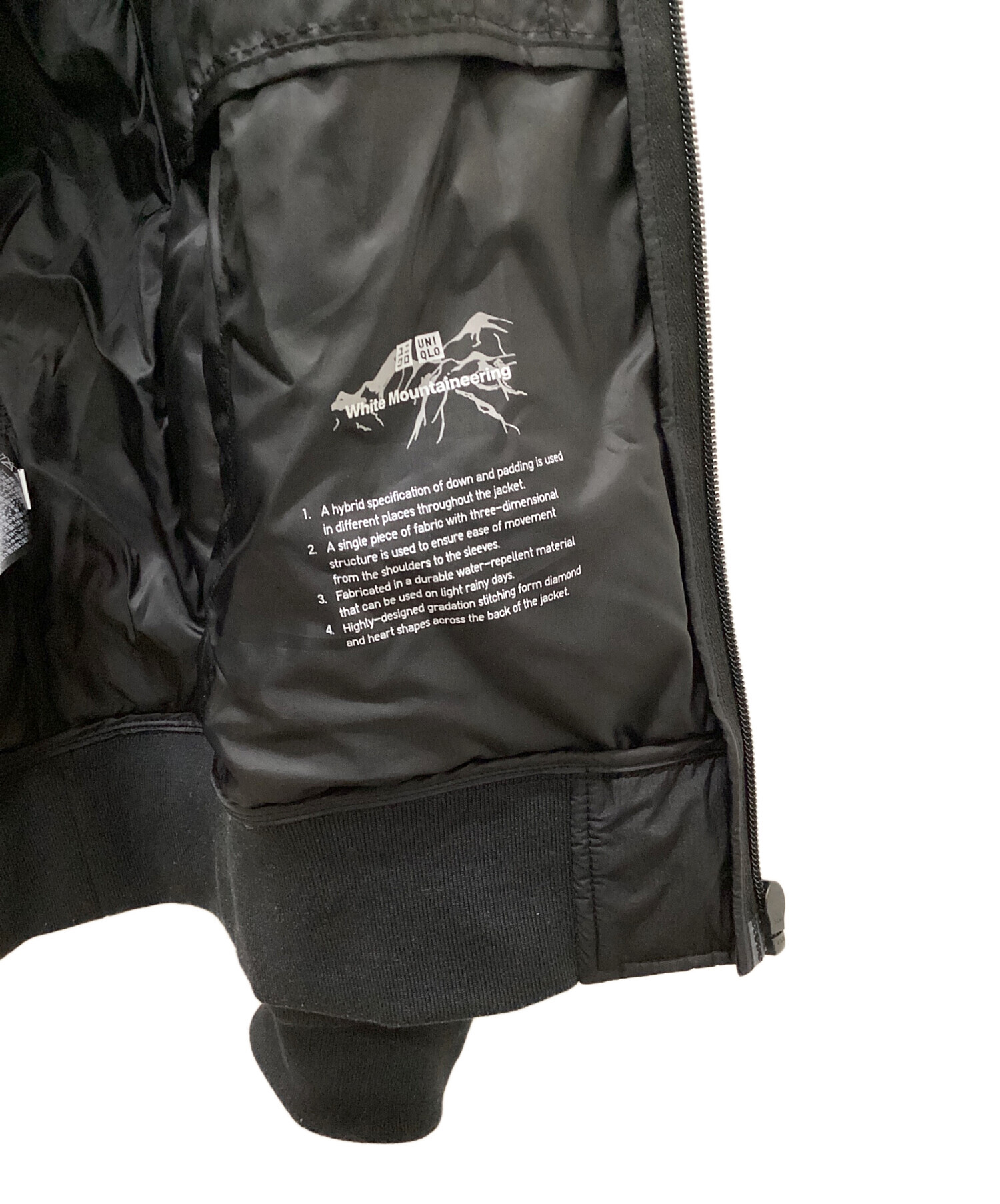 ユニクロ リサイクルハイブリッドダウンジャケット XL ブラック UNIQLO