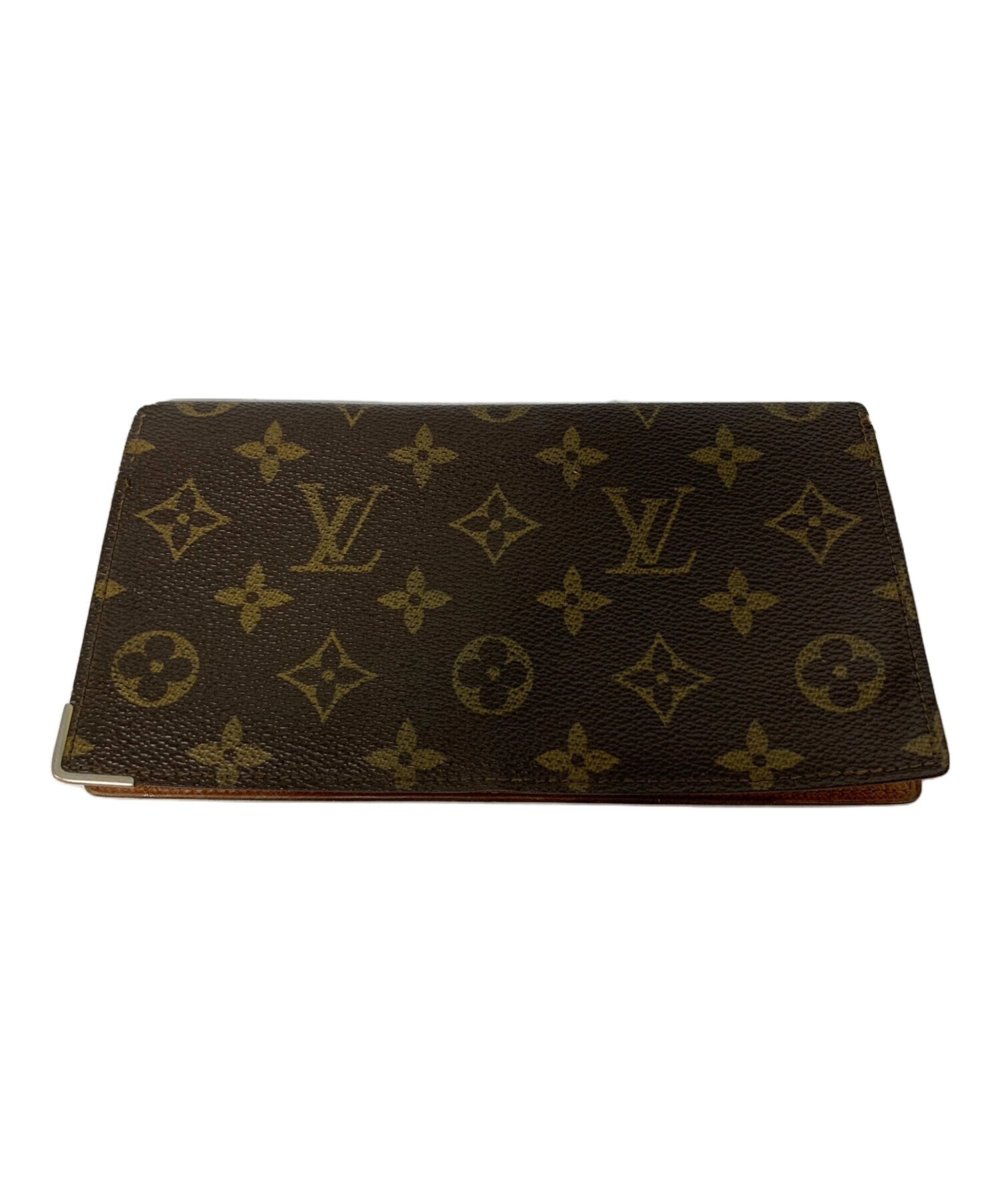 LOUIS VUITTON 二つ折り財布 ダークブラウン 中古・古着通販】LOUIS VUITTON (ルイ ヴィトン) 2つ折り財布 ブラウン