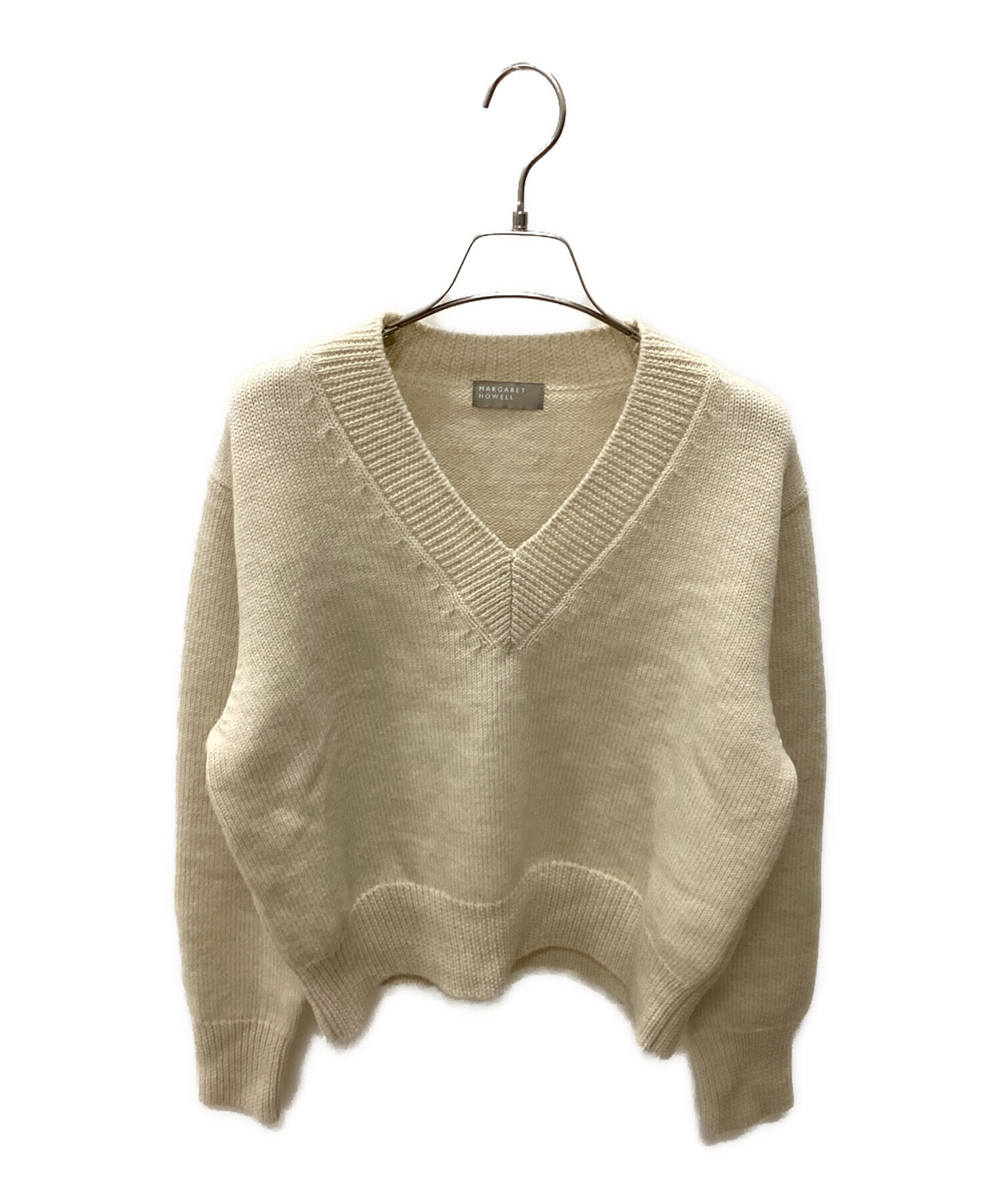 マーガレットハウエル 美品 ウールコットンニット M ベージュ 中古・古着通販】MARGARET HOWELL (マーガレットハウエル) 厚手ニット