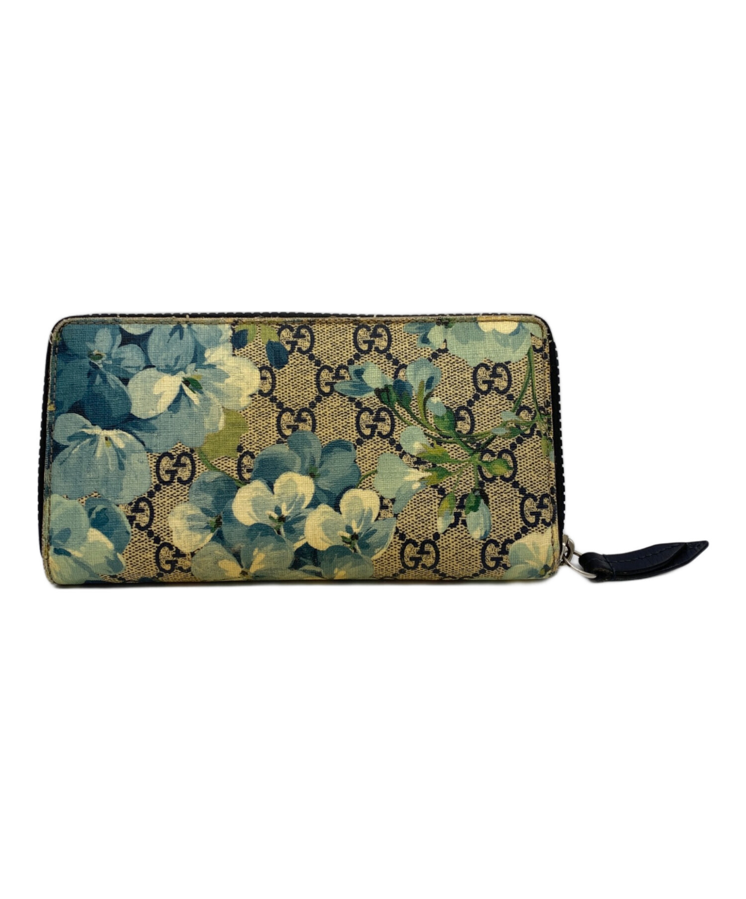 中古・古着通販】GUCCI (グッチ) ブルームス スプリーム 長財布 ブルー