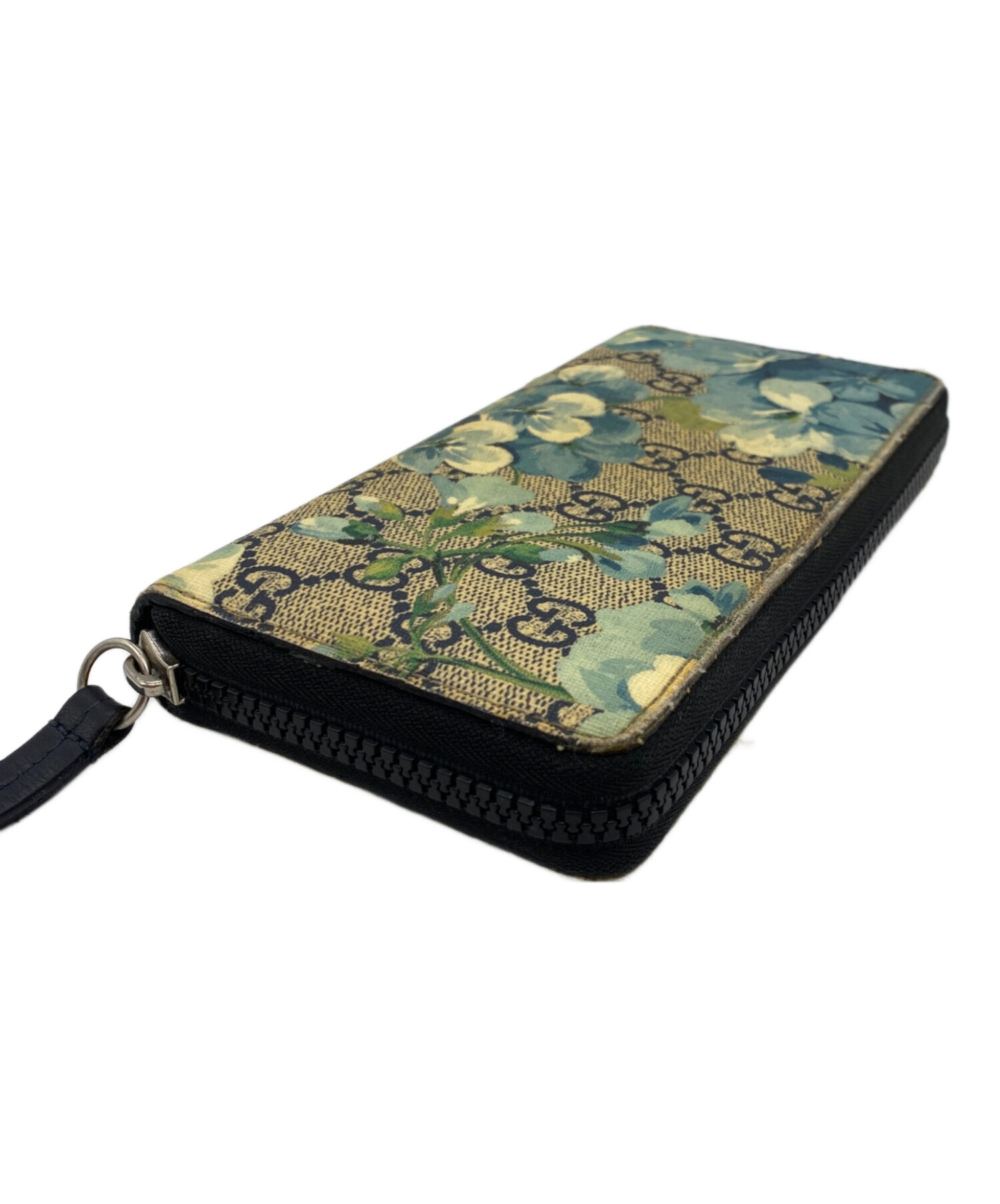 中古・古着通販】GUCCI (グッチ) ブルームス スプリーム 長財布 ブルー