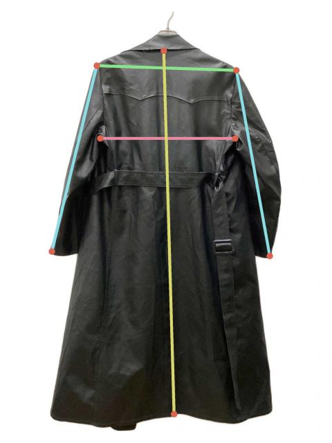 ロングレザーコート マキシ丈 ブラック 50s haelson 中古・古着通販】Haelson (ハエルソン) ヴィンテージロングレザー