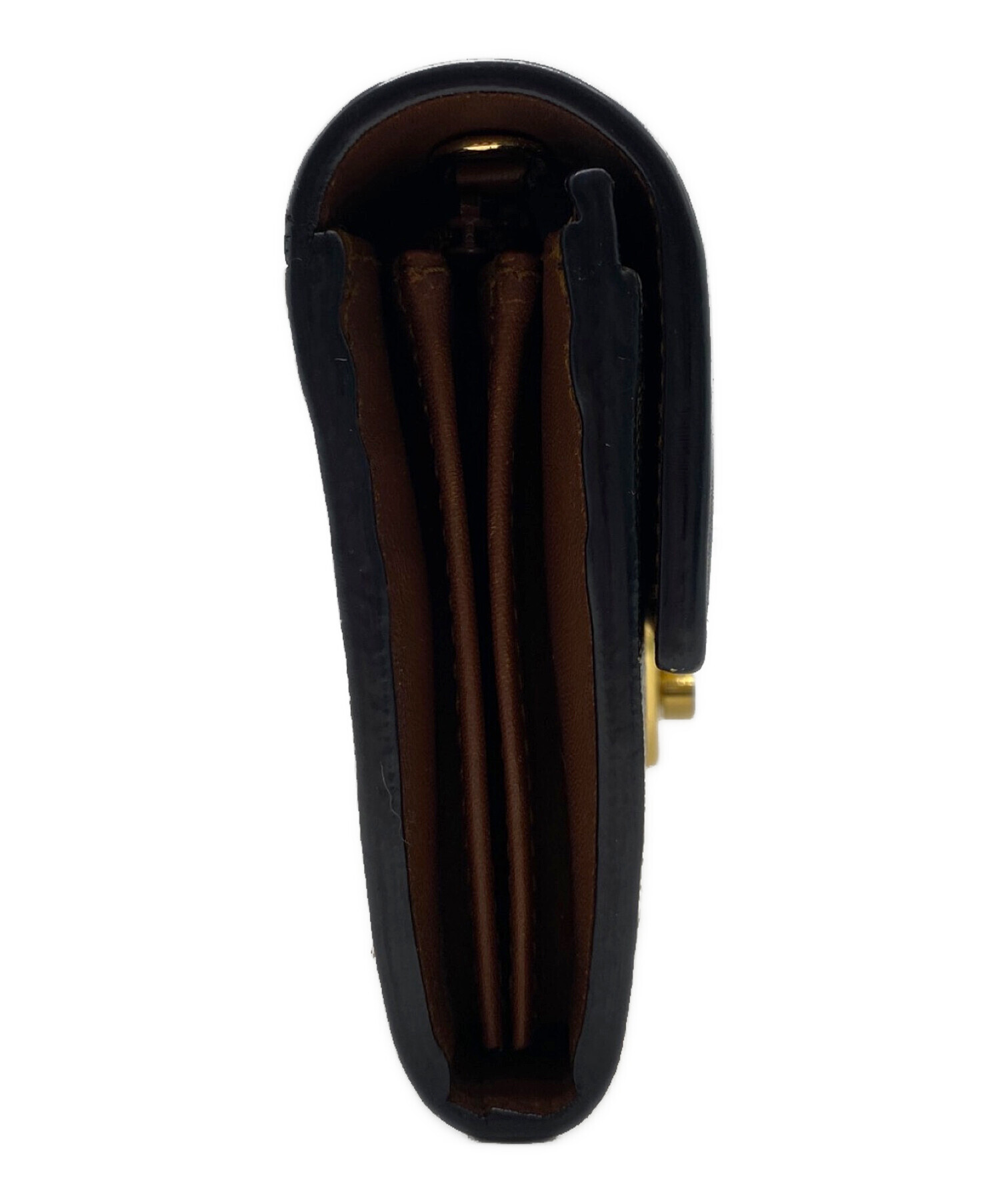 中古・古着通販】GUCCI (グッチ) 長財布 ブラック×ベージュ｜ブランド